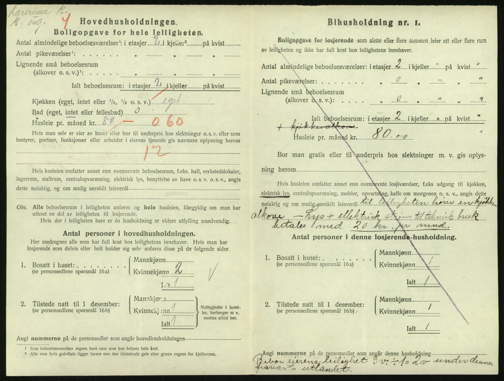 SAH, Folketelling 1920 for 0501 Lillehammer kjøpstad, 1920, s. 1481
