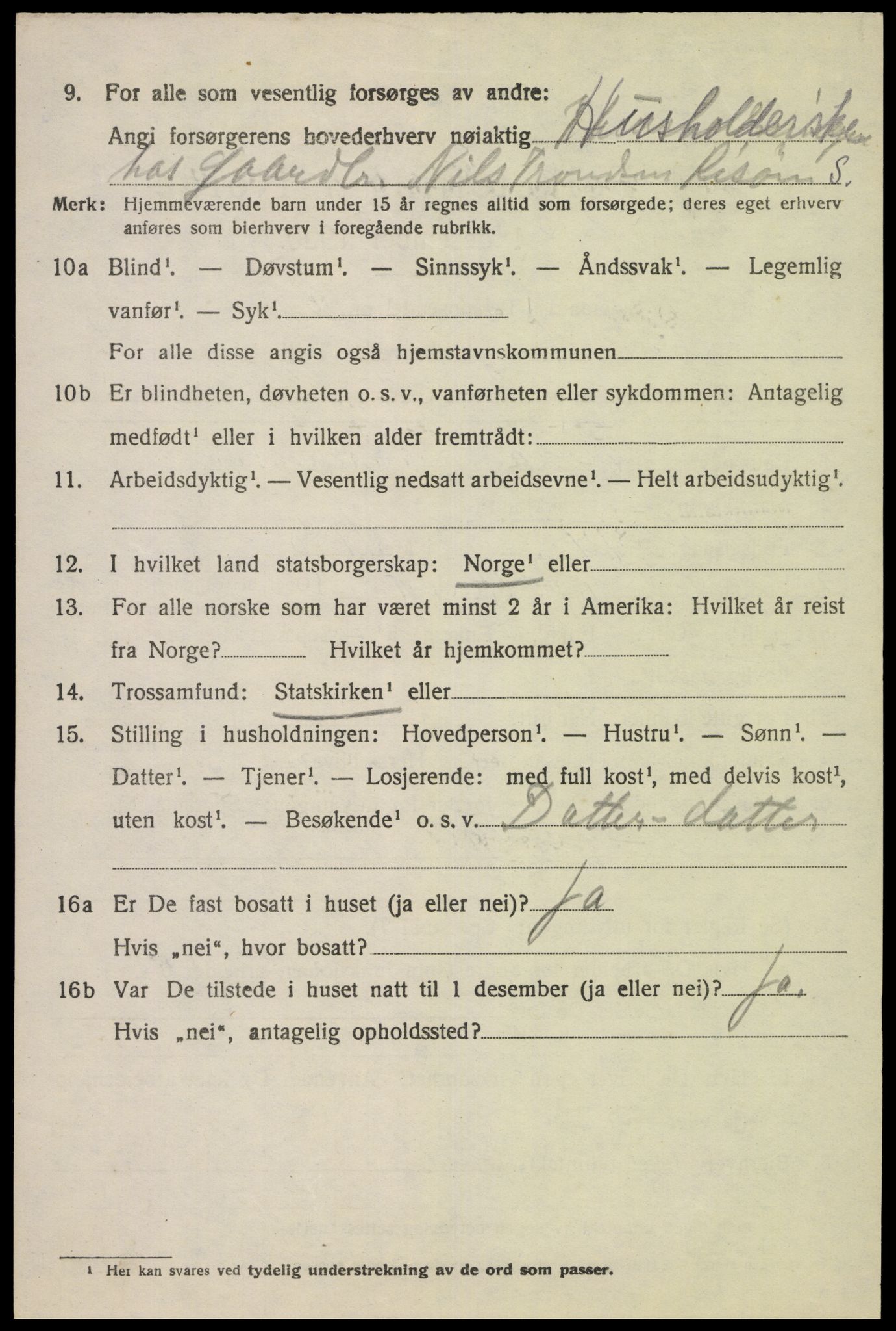 SAK, Folketelling 1920 for 1036 Fjotland herred, 1920, s. 953