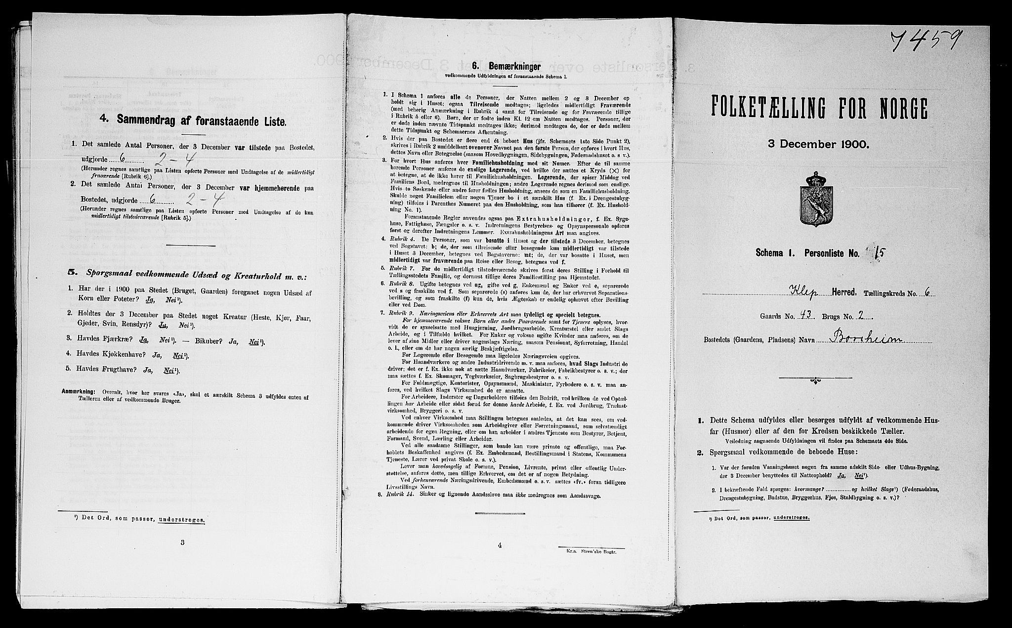 SAST, Folketelling 1900 for 1120 Klepp herred, 1900, s. 583