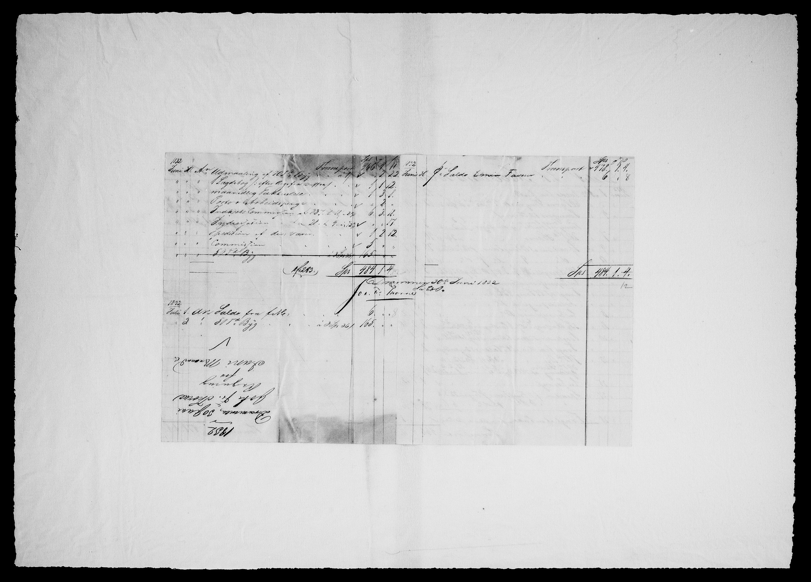 Modums Blaafarveværk, RA/PA-0157/G/Gd/Gdc/L0217/0001: -- / Hiesige und Auswartige Rechnungen, 1831-1834, s. 4