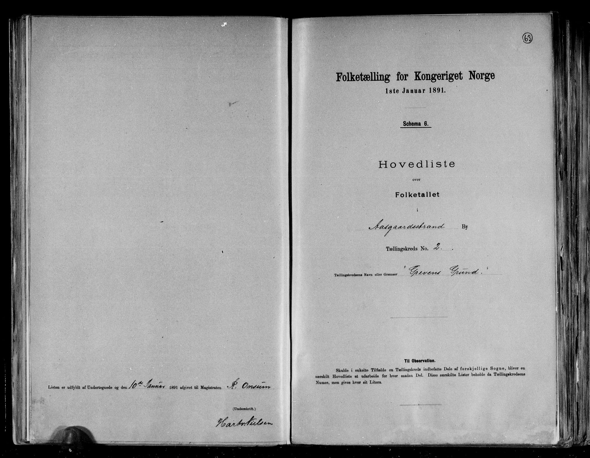 RA, Folketelling 1891 for 0704 Åsgårdstrand ladested, 1891, s. 6