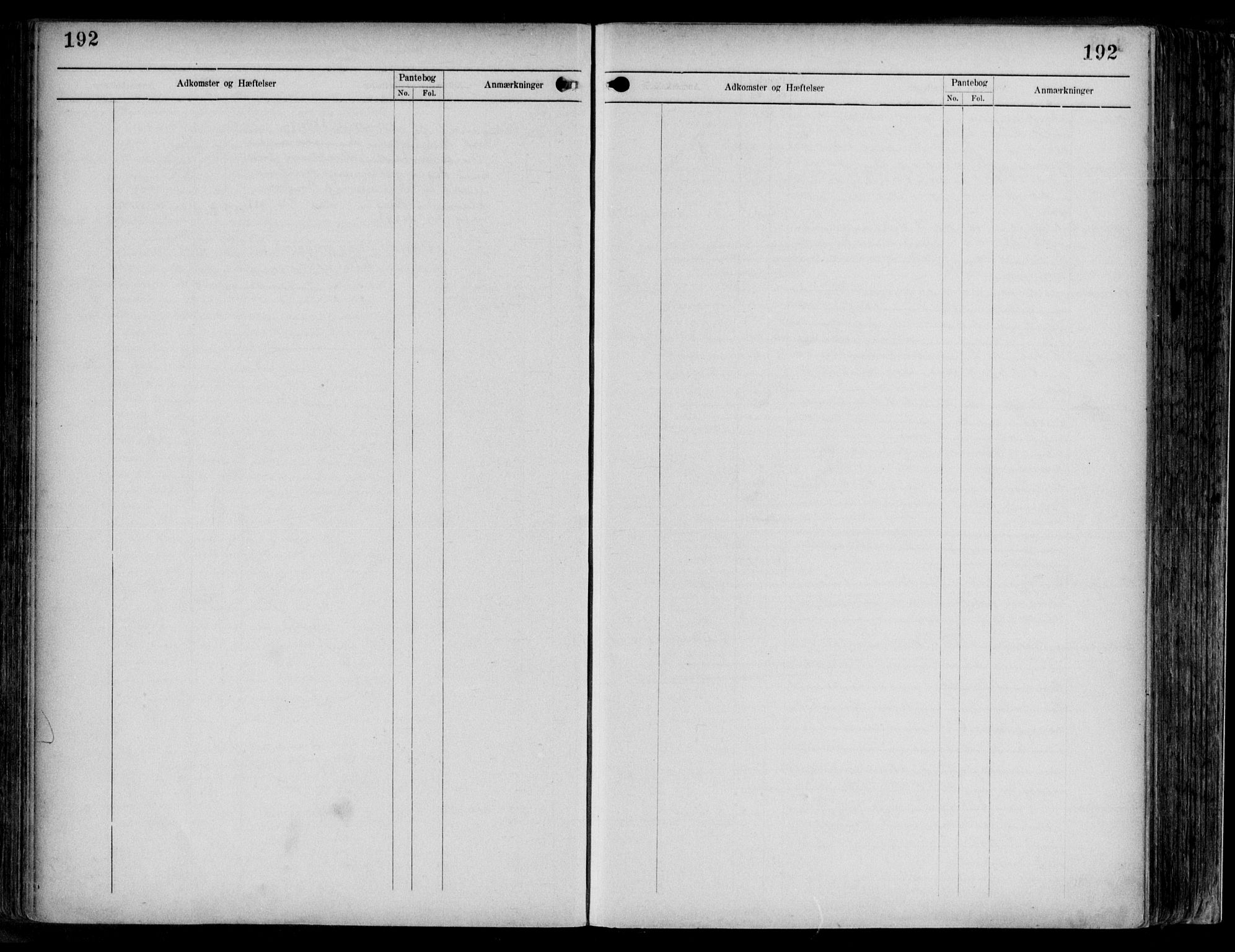 Byfogd og Byskriver i Bergen, SAB/A-3401/03/03AdD/L0017: Panteregister nr. A.d.D.17, 1894-1936, s. 192