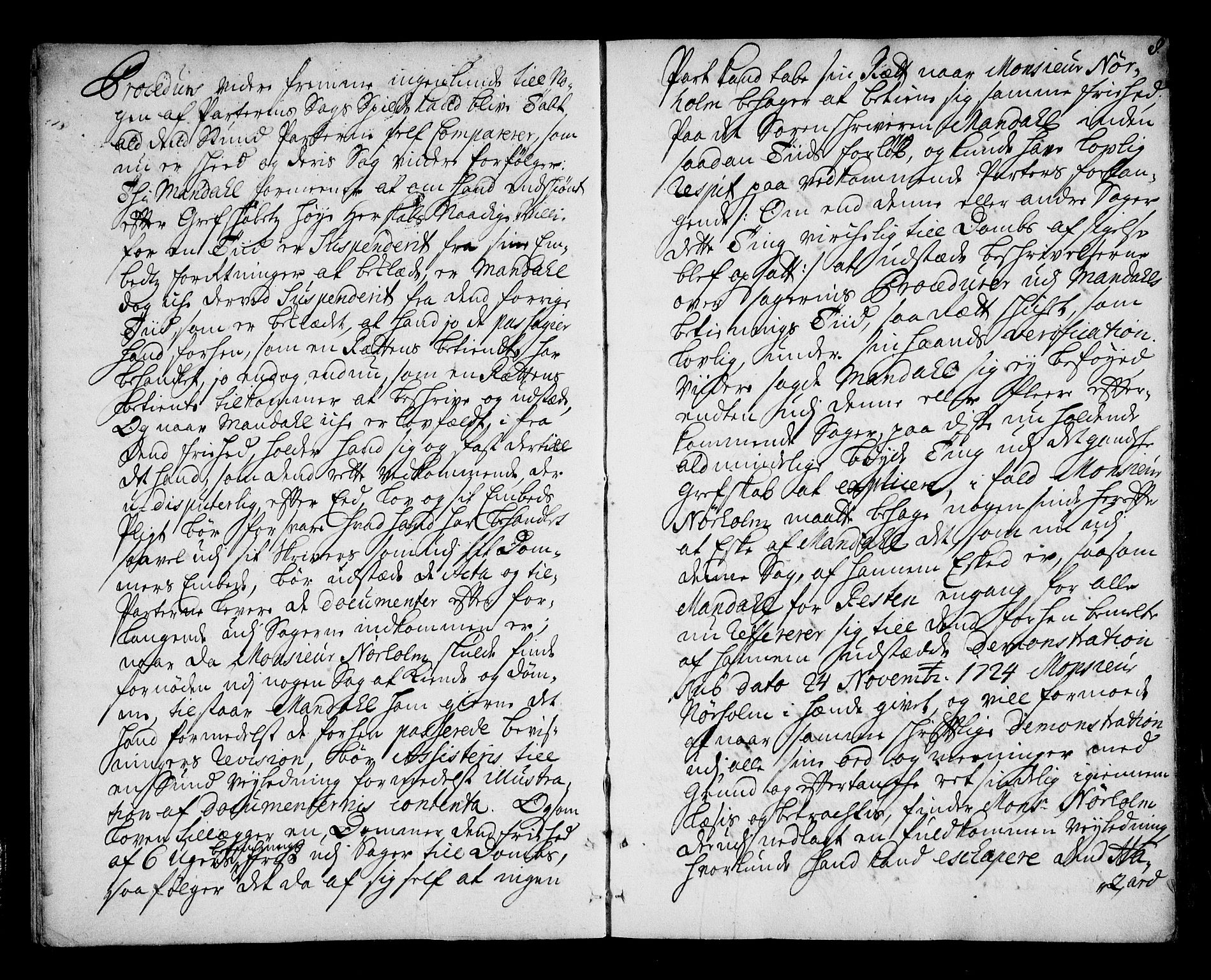 Nordre Jarlsberg sorenskriveri, AV/SAKO-A-80/F/Fa/Faa/L0018: Tingbok, 1724-1727, s. 8