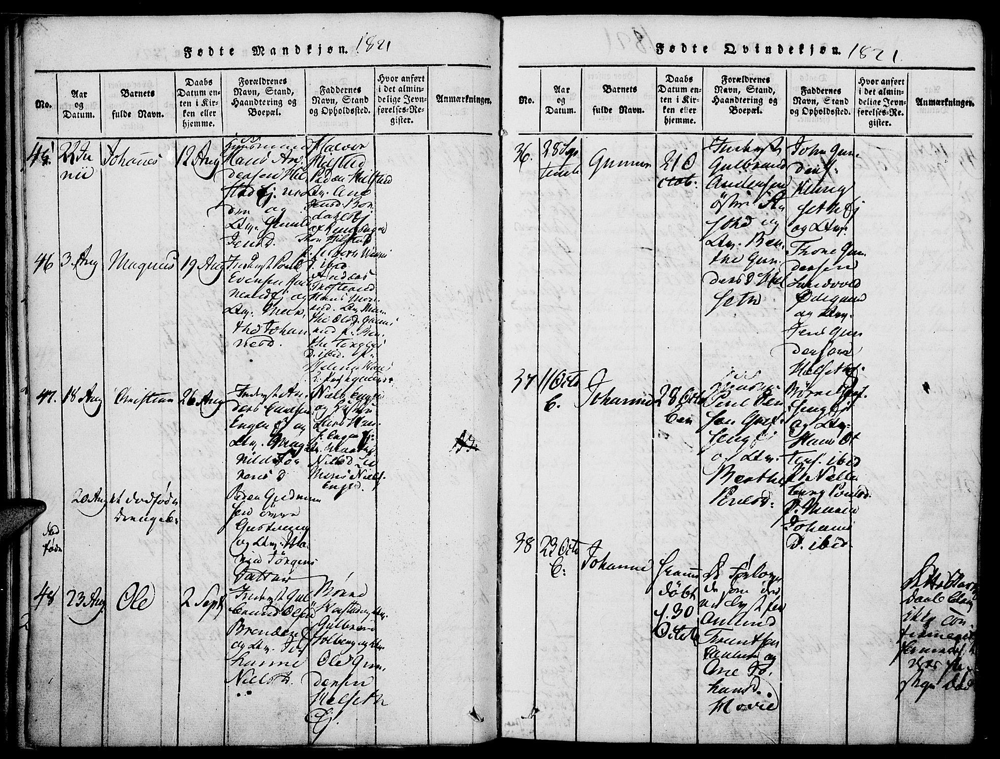 Nes prestekontor, Hedmark, SAH/PREST-020/K/Ka/L0002: Ministerialbok nr. 2, 1813-1827, s. 172-173