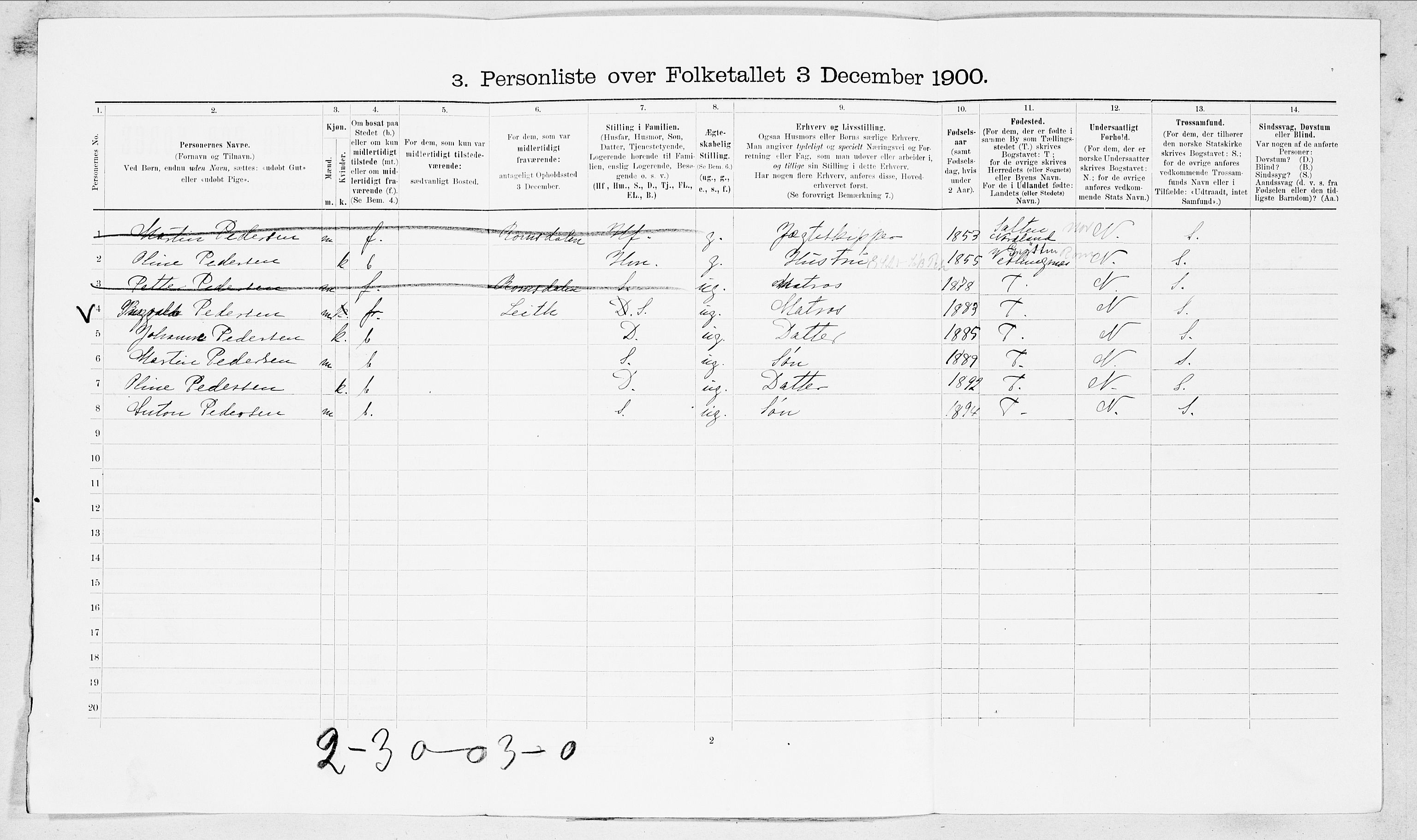 SAT, Folketelling 1900 for 1501 Ålesund kjøpstad, 1900, s. 1342