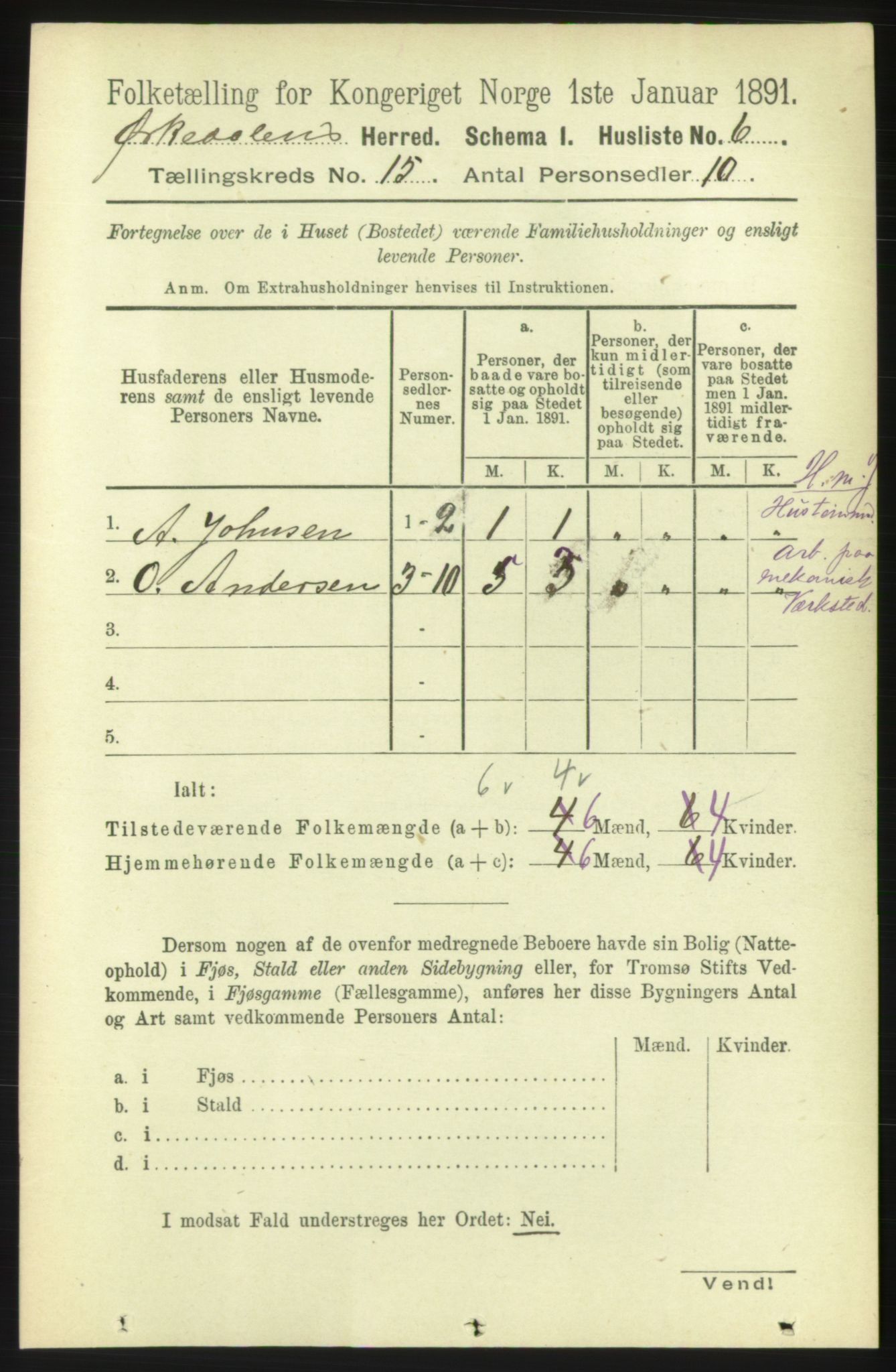 RA, Folketelling 1891 for 1638 Orkdal herred, 1891, s. 6845