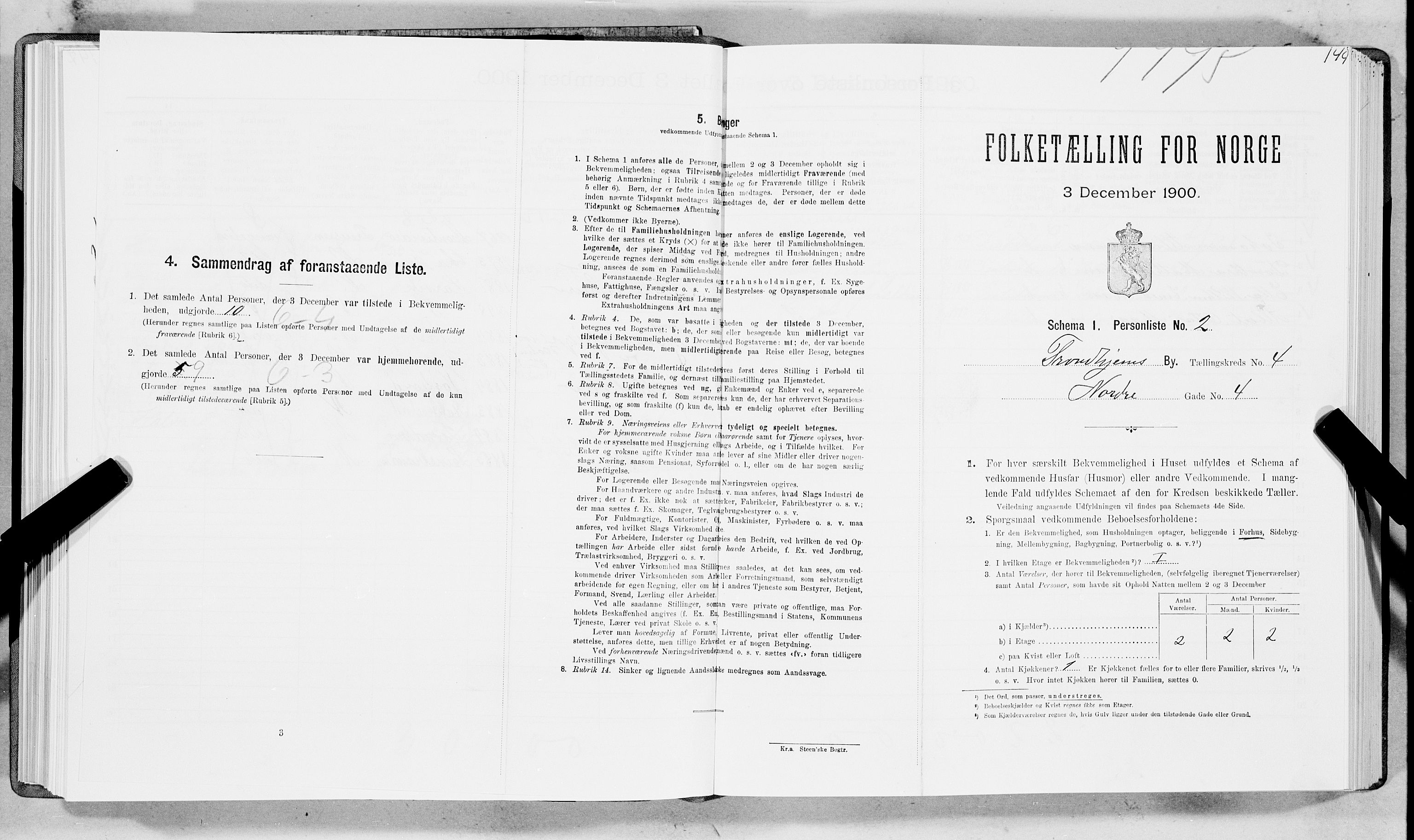 SAT, Folketelling 1900 for 1601 Trondheim kjøpstad, 1900, s. 729
