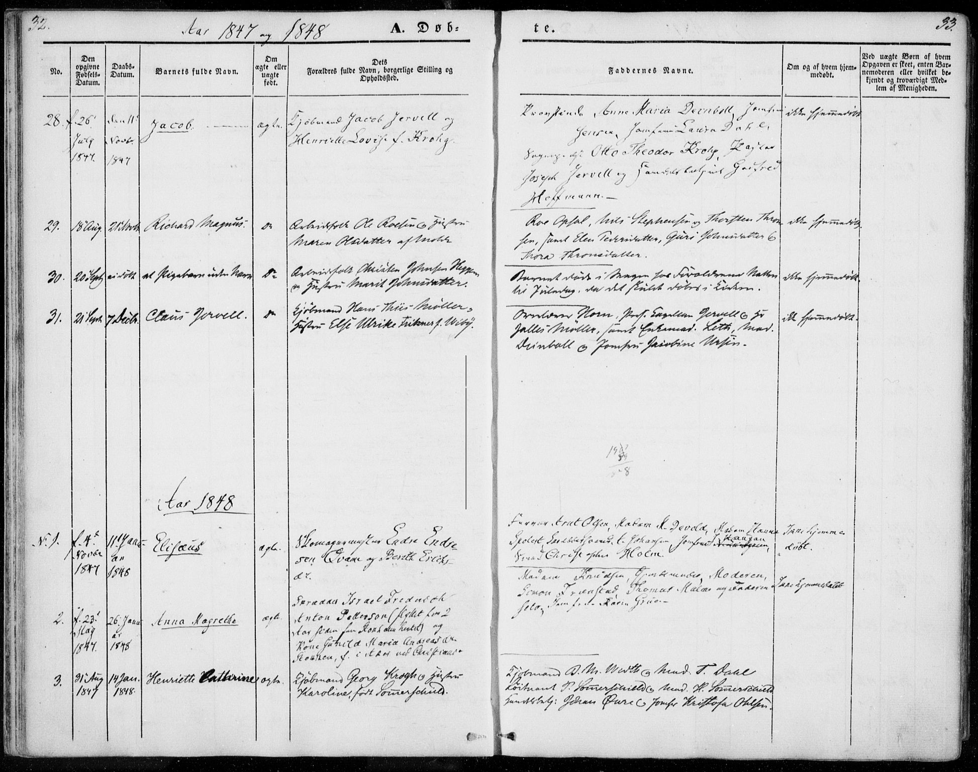 Ministerialprotokoller, klokkerbøker og fødselsregistre - Møre og Romsdal, SAT/A-1454/558/L0689: Ministerialbok nr. 558A03, 1843-1872, s. 32-33