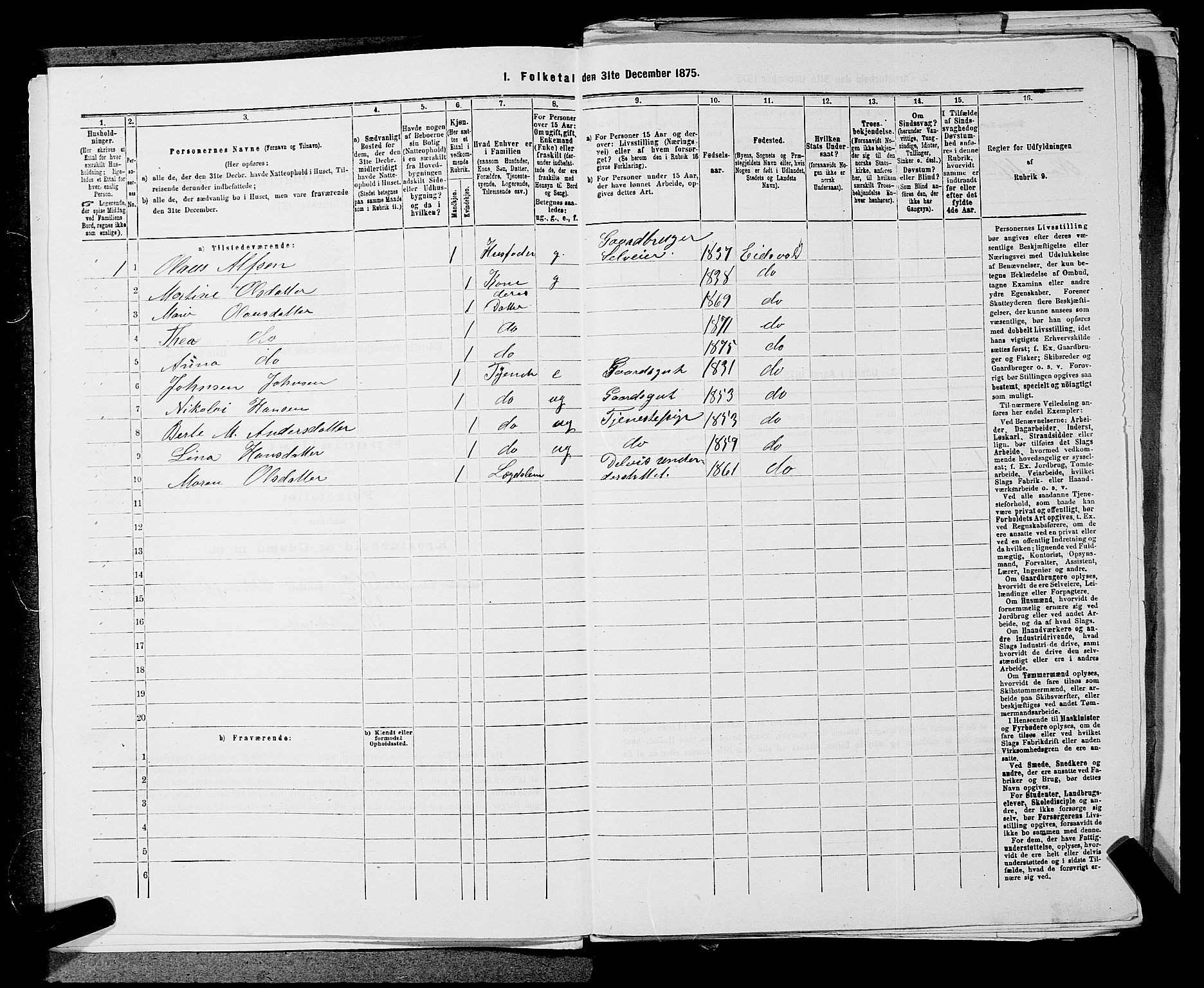 RA, Folketelling 1875 for 0237P Eidsvoll prestegjeld, 1875, s. 1583