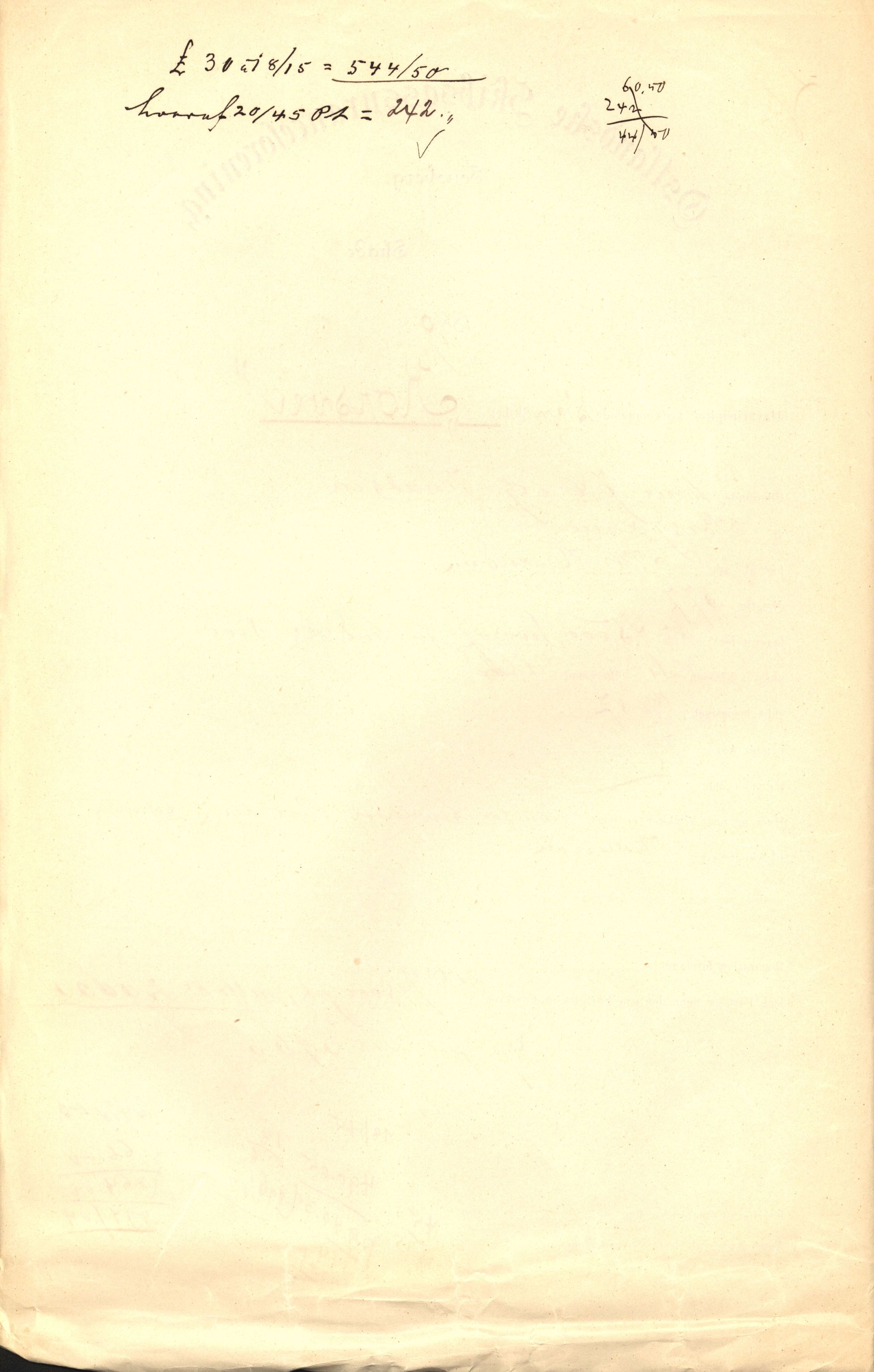 Pa 63 - Østlandske skibsassuranceforening, VEMU/A-1079/G/Ga/L0023/0011: Havaridokumenter / Joanchas, Lympha, Glengarin, Korsvei, Heldine, Sirius, 1889, s. 50