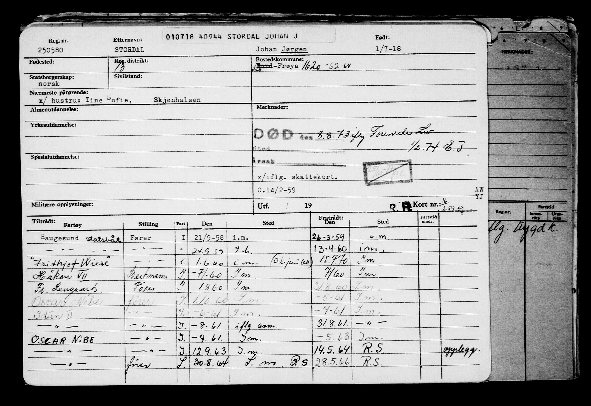 Direktoratet for sjømenn, AV/RA-S-3545/G/Gb/L0160: Hovedkort, 1918, s. 32