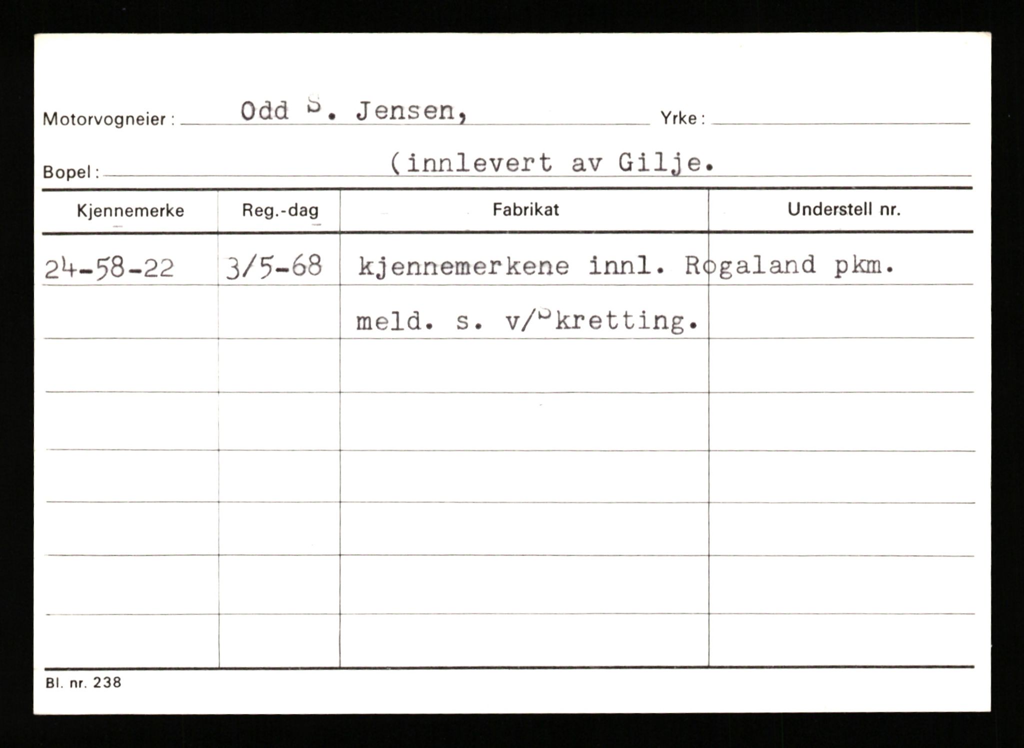 Stavanger trafikkstasjon, AV/SAST-A-101942/0/G/L0011: Registreringsnummer: 240000 - 363477, 1930-1971, s. 243