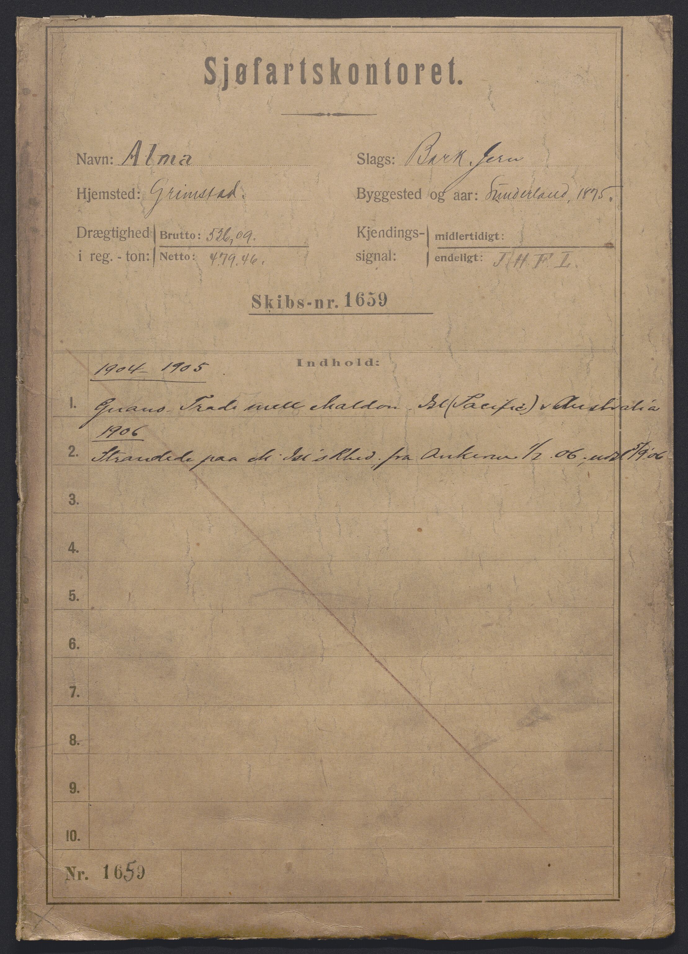 Sjøfartsdirektoratet med forløpere, skipsmapper slettede skip, AV/RA-S-4998/F/Fa/L0029: --, 1856-1926, s. 762