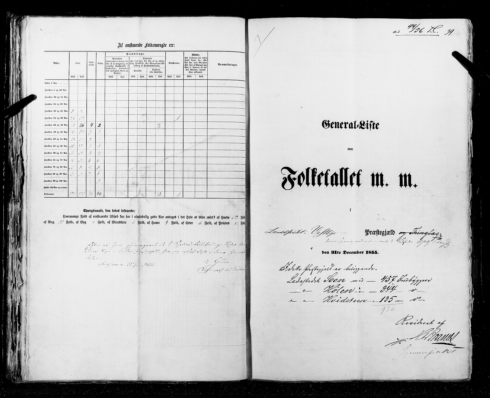 RA, Folketellingen 1855, bind 1: Akershus amt, Smålenenes amt og Hedemarken amt, 1855, s. 39
