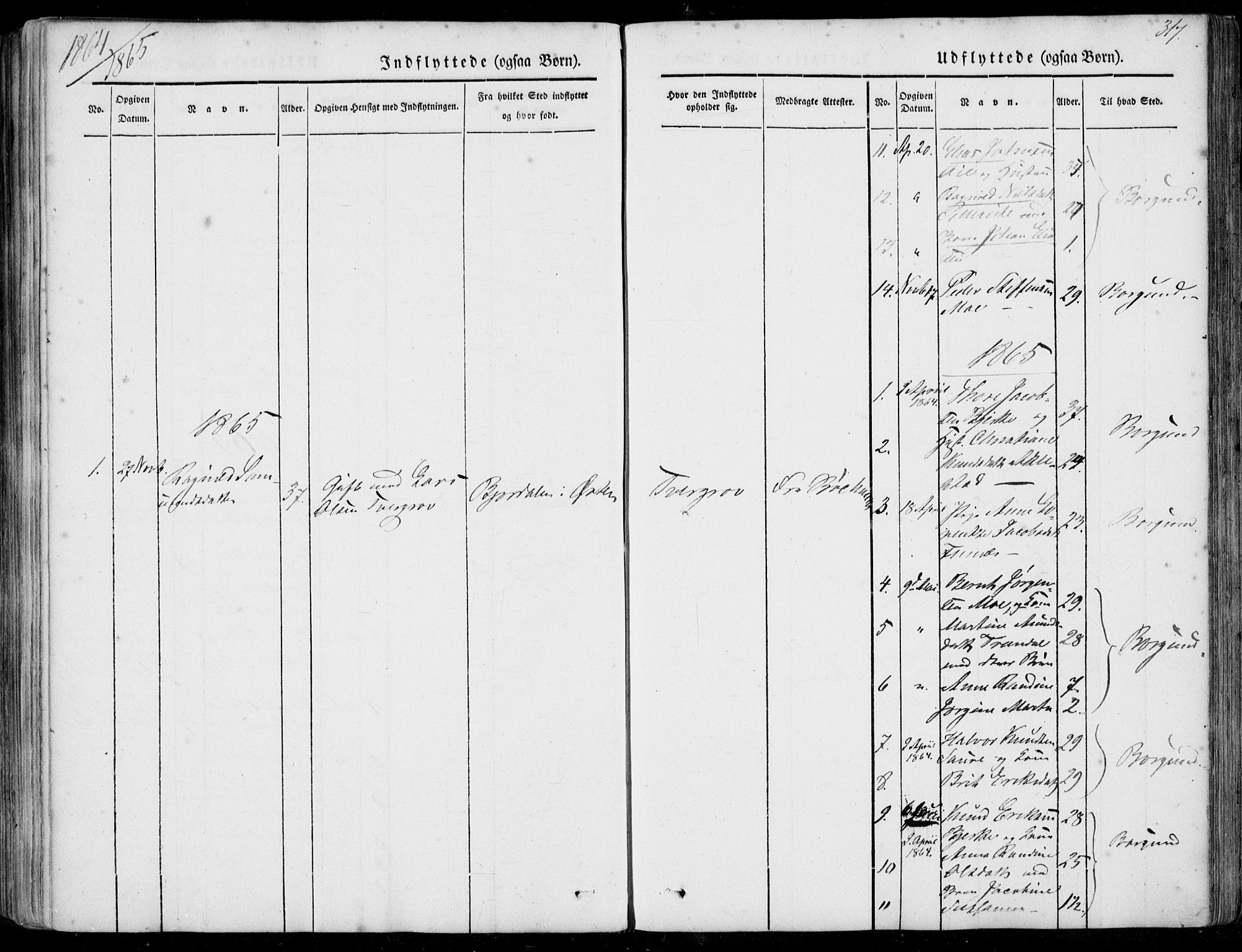 Ministerialprotokoller, klokkerbøker og fødselsregistre - Møre og Romsdal, AV/SAT-A-1454/515/L0209: Ministerialbok nr. 515A05, 1847-1868, s. 317