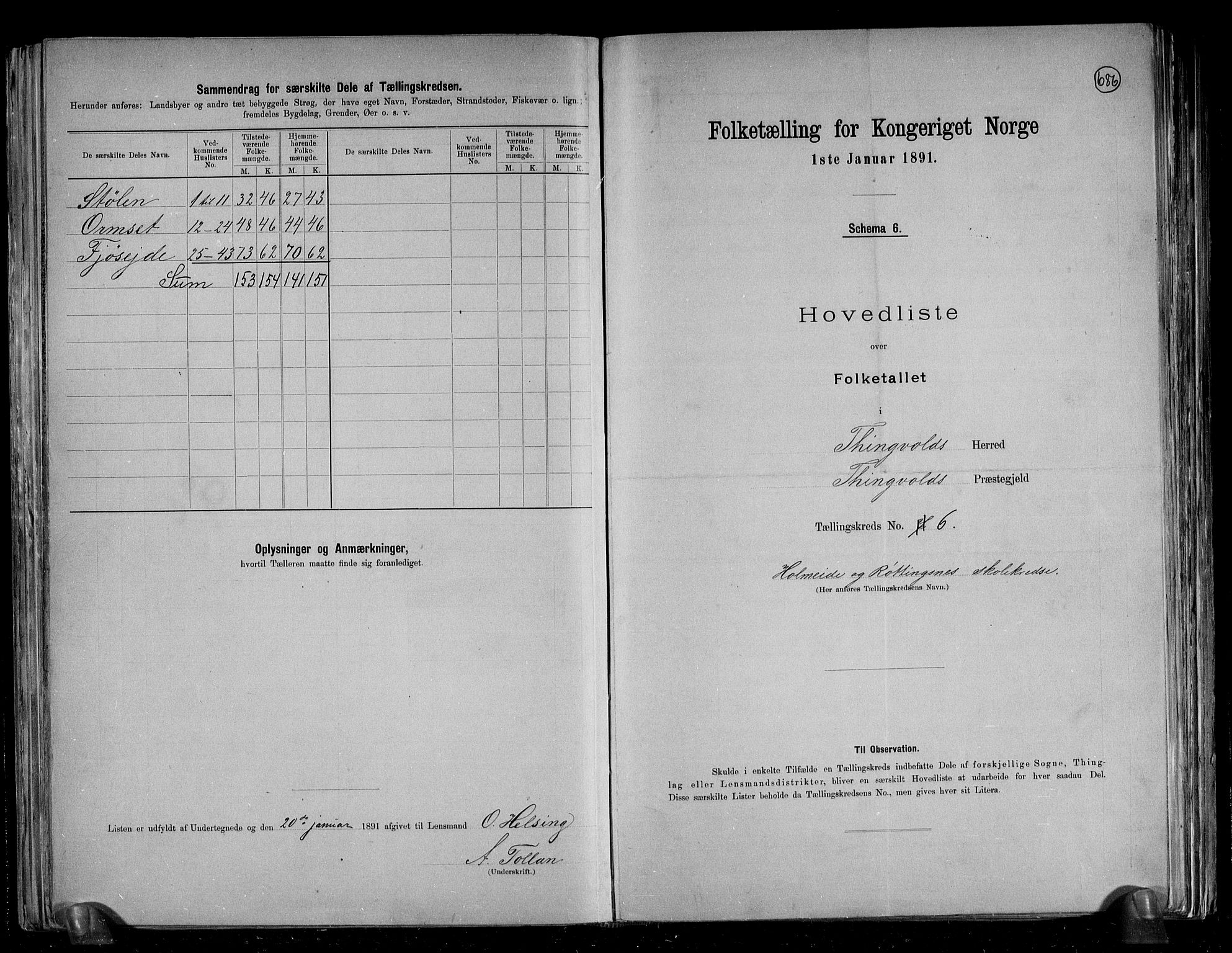 RA, Folketelling 1891 for 1560 Tingvoll herred, 1891, s. 14