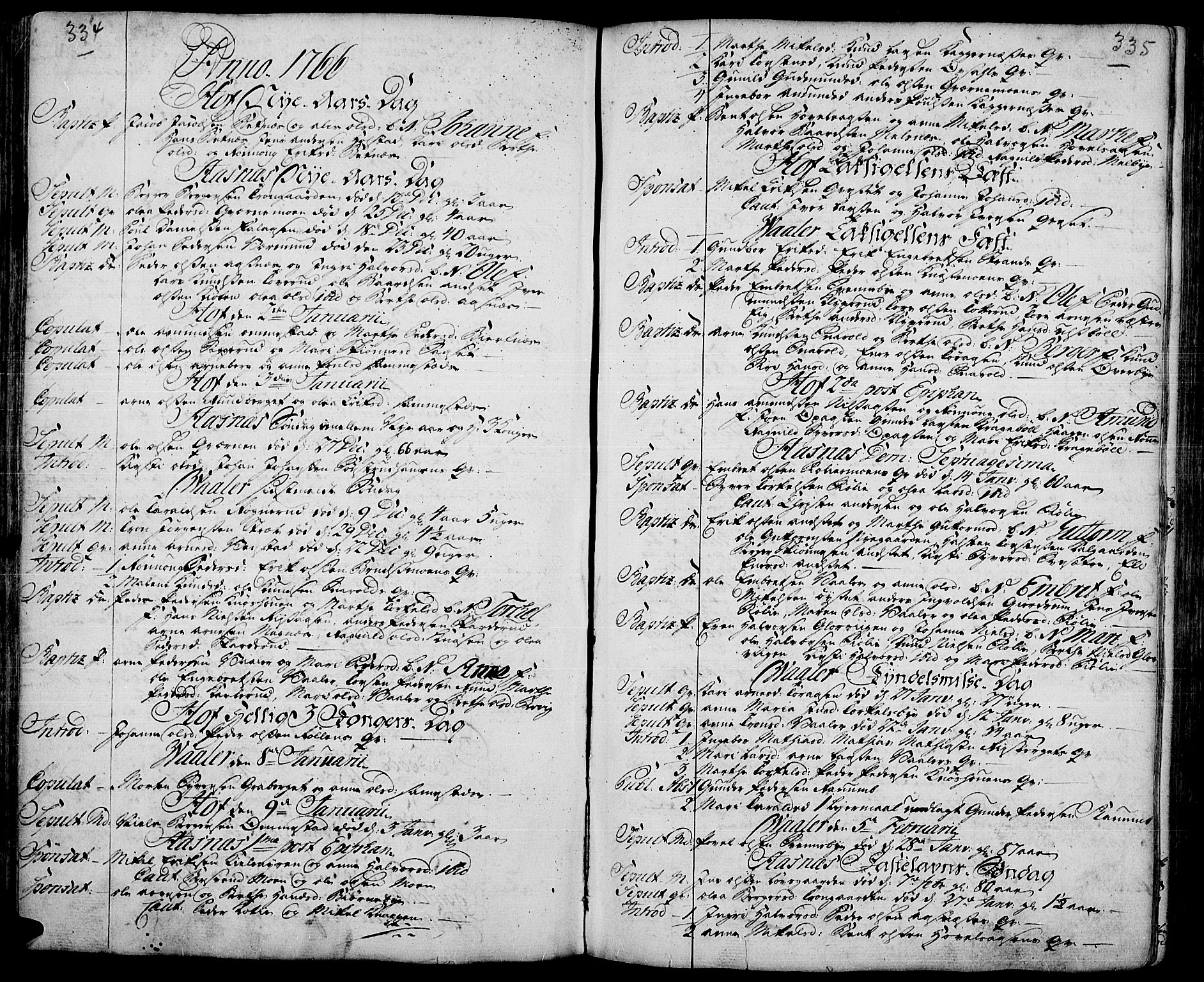 Hof prestekontor, AV/SAH-PREST-038/H/Ha/Haa/L0003: Ministerialbok nr. 3, 1750-1789, s. 334-335