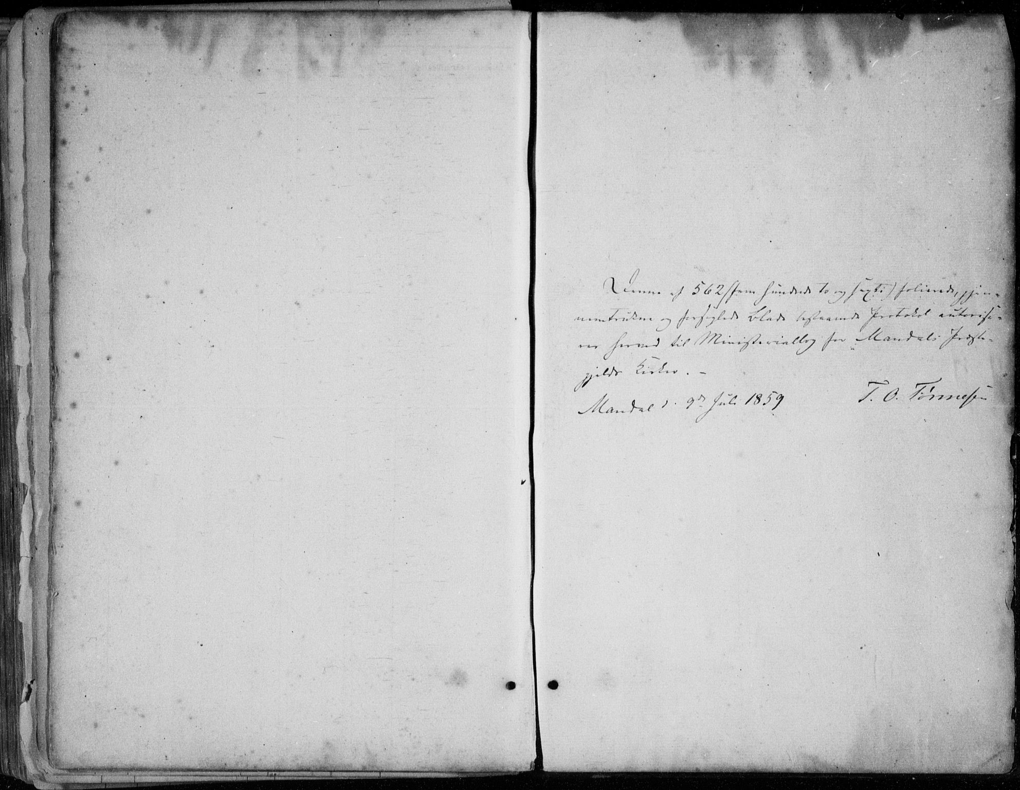 Mandal sokneprestkontor, AV/SAK-1111-0030/F/Fa/Faa/L0014: Ministerialbok nr. A 14, 1859-1872