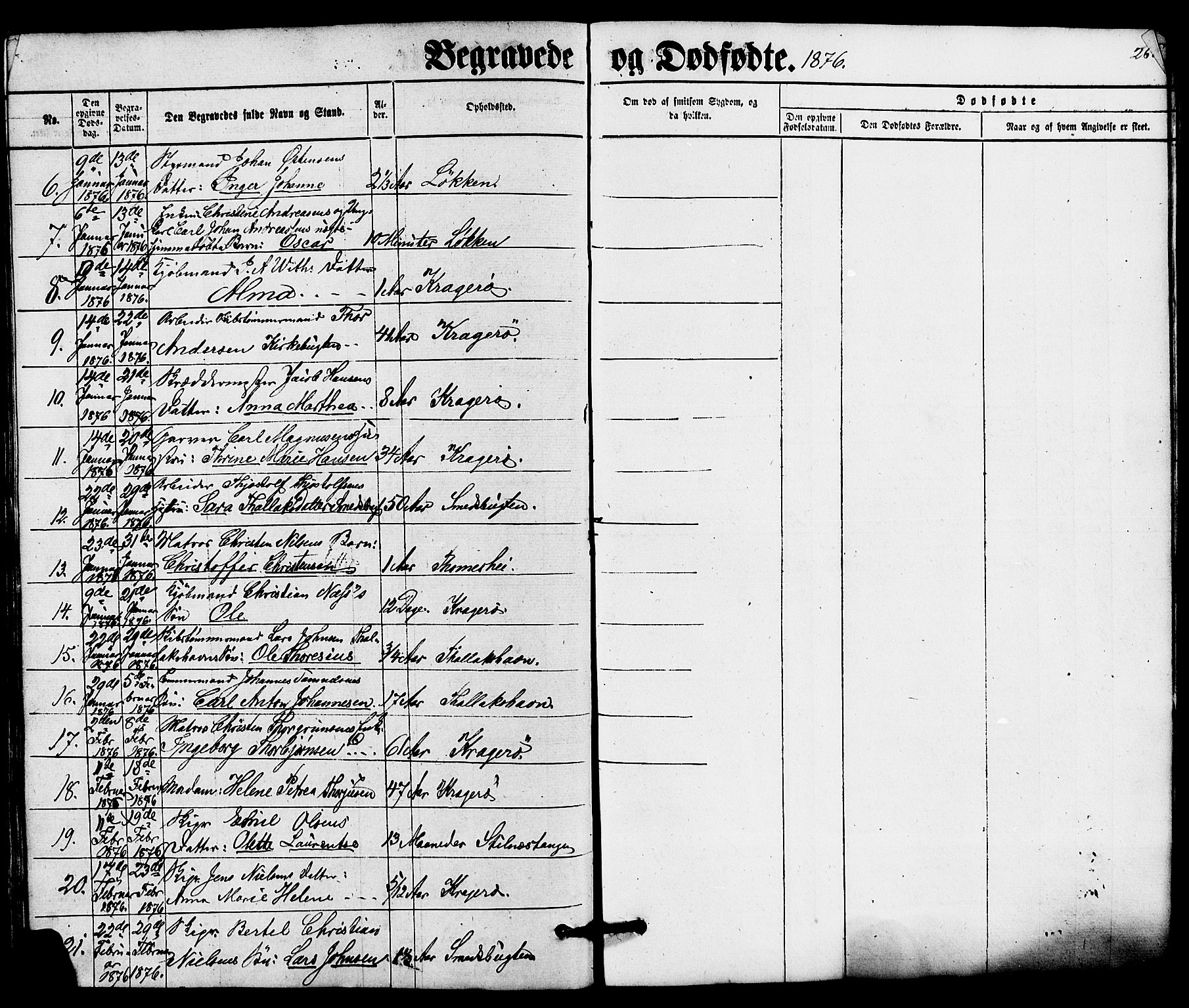 Kragerø kirkebøker, AV/SAKO-A-278/G/Ga/L0005: Klokkerbok nr. 5, 1865-1881, s. 265