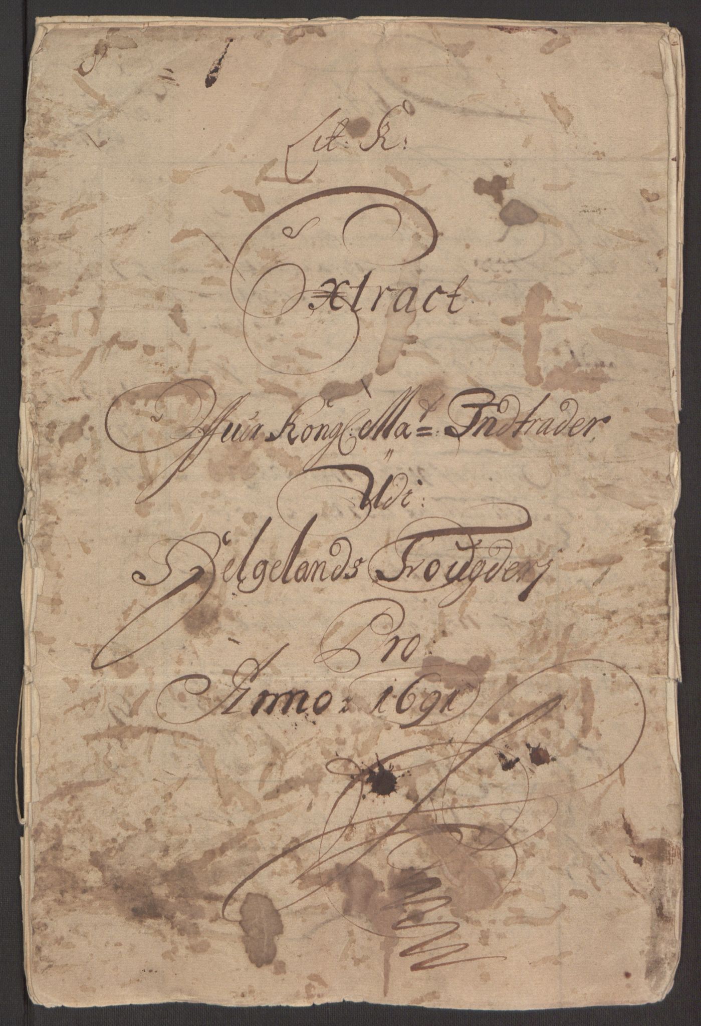 Rentekammeret inntil 1814, Reviderte regnskaper, Fogderegnskap, AV/RA-EA-4092/R65/L4504: Fogderegnskap Helgeland, 1691-1692, s. 3