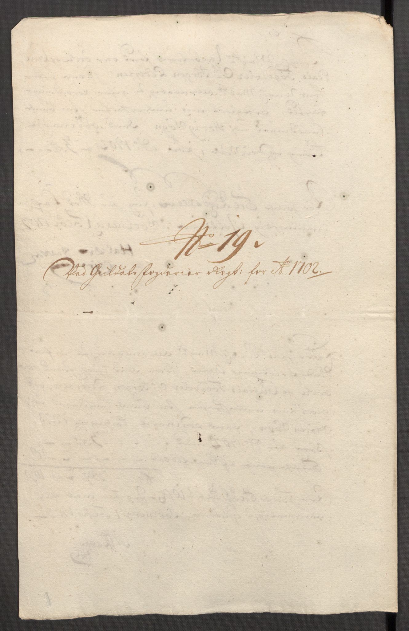 Rentekammeret inntil 1814, Reviderte regnskaper, Fogderegnskap, AV/RA-EA-4092/R60/L3952: Fogderegnskap Orkdal og Gauldal, 1702, s. 350