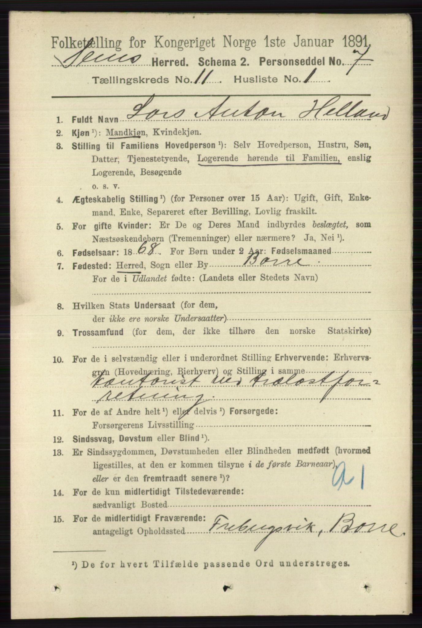 RA, Folketelling 1891 for 0721 Sem herred, 1891, s. 5356