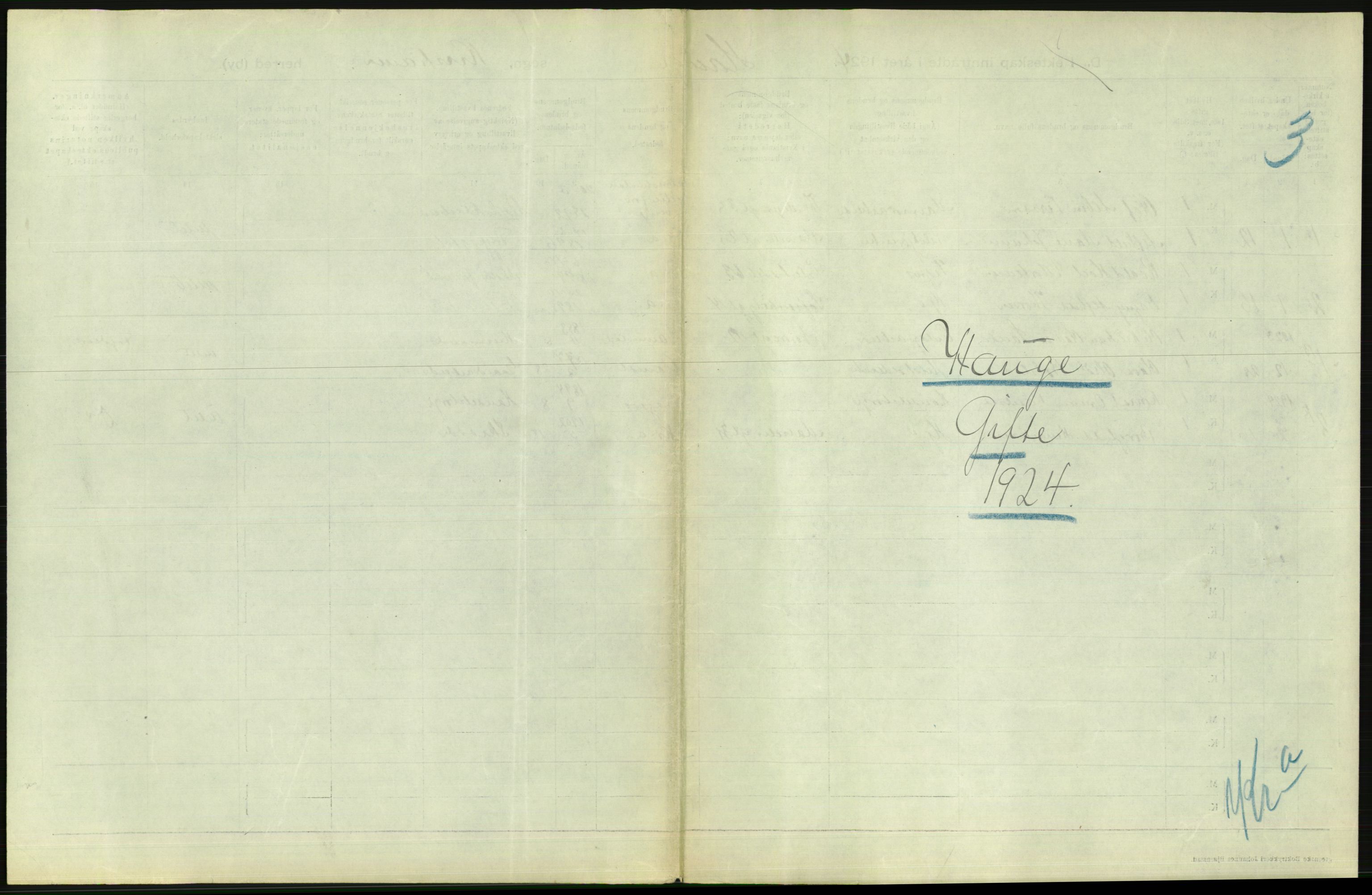 Statistisk sentralbyrå, Sosiodemografiske emner, Befolkning, AV/RA-S-2228/D/Df/Dfc/Dfcd/L0007: Kristiania: Gifte, 1924, s. 713