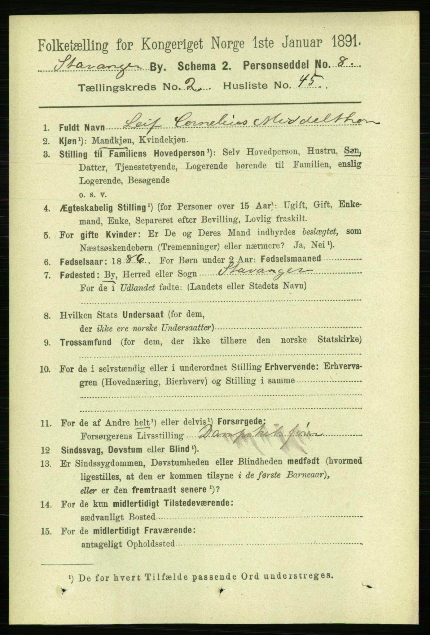 RA, Folketelling 1891 for 1103 Stavanger kjøpstad, 1891, s. 6269