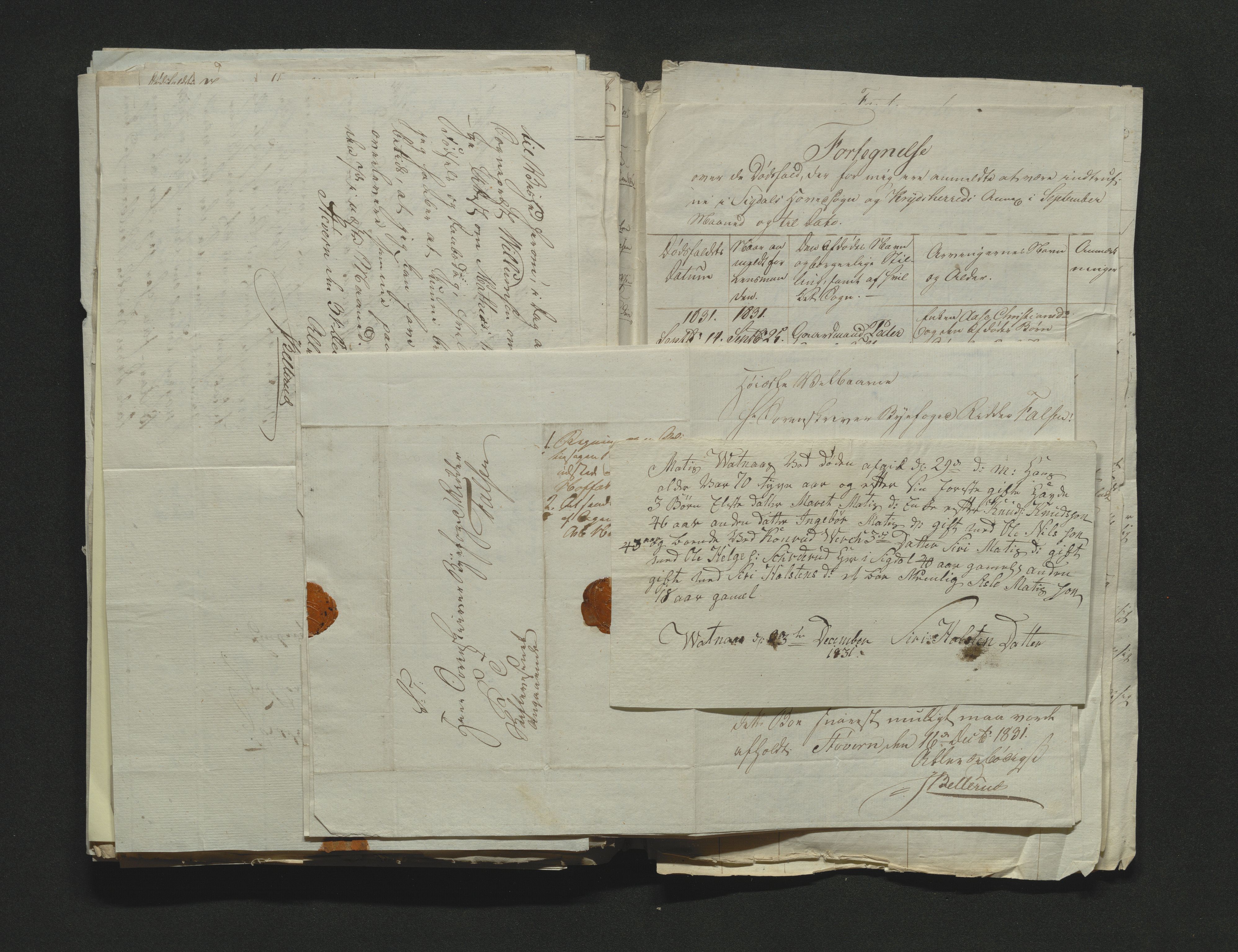 Eiker, Modum og Sigdal sorenskriveri, AV/SAKO-A-123/H/Ha/Hab/L0003: Dødsfallsmeldinger, 1830-1833