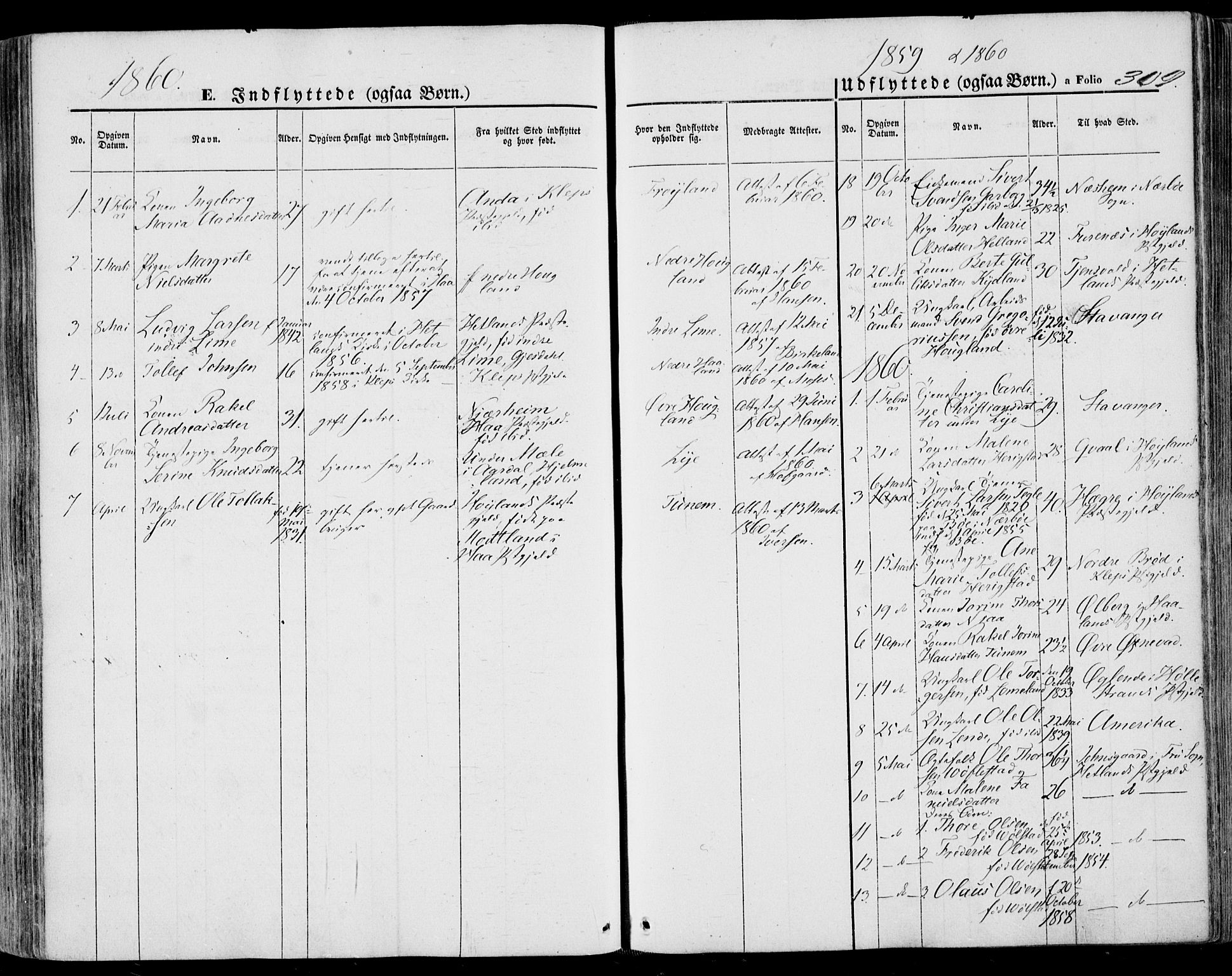 Lye sokneprestkontor, AV/SAST-A-101794/001/30BA/L0007: Ministerialbok nr. A 6, 1856-1871, s. 309