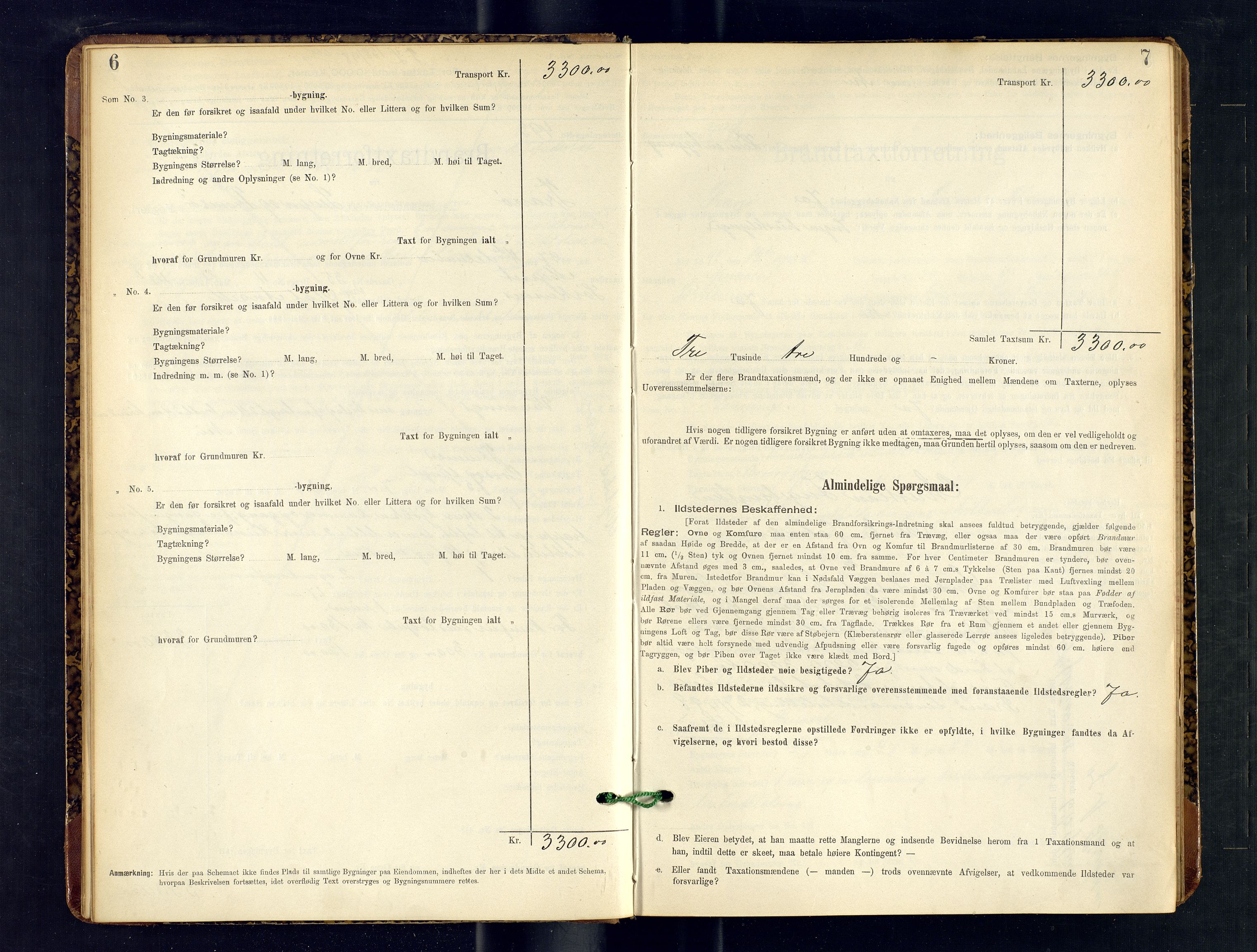 Tranøy lensmannskontor (Sørreisa lensmannskontor), AV/SATØ-SATØ-46/1/F/Fq/Fqc/L0249: Branntakstprotokoller, 1897-1900, s. 6-7