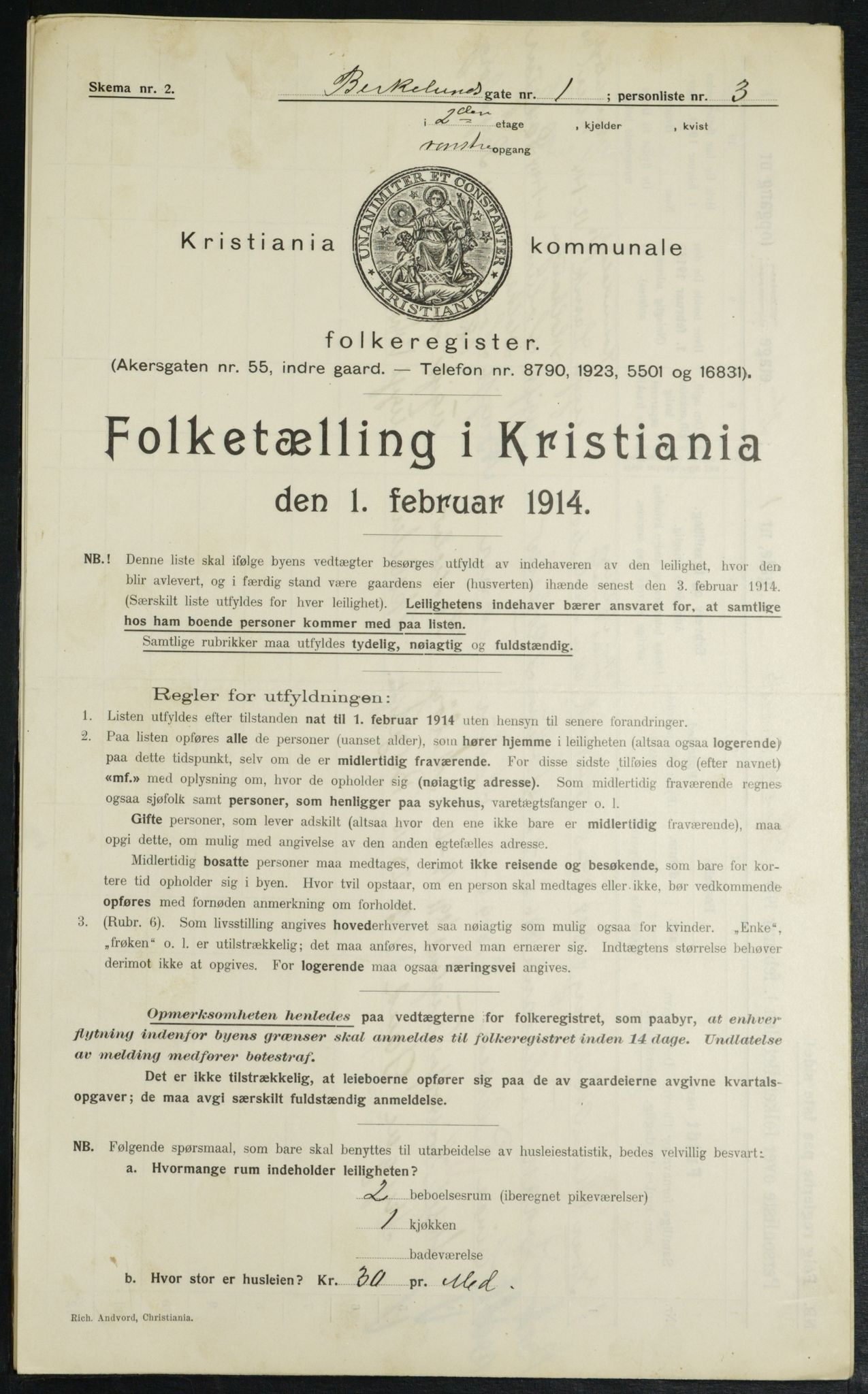 OBA, Kommunal folketelling 1.2.1914 for Kristiania, 1914, s. 5023