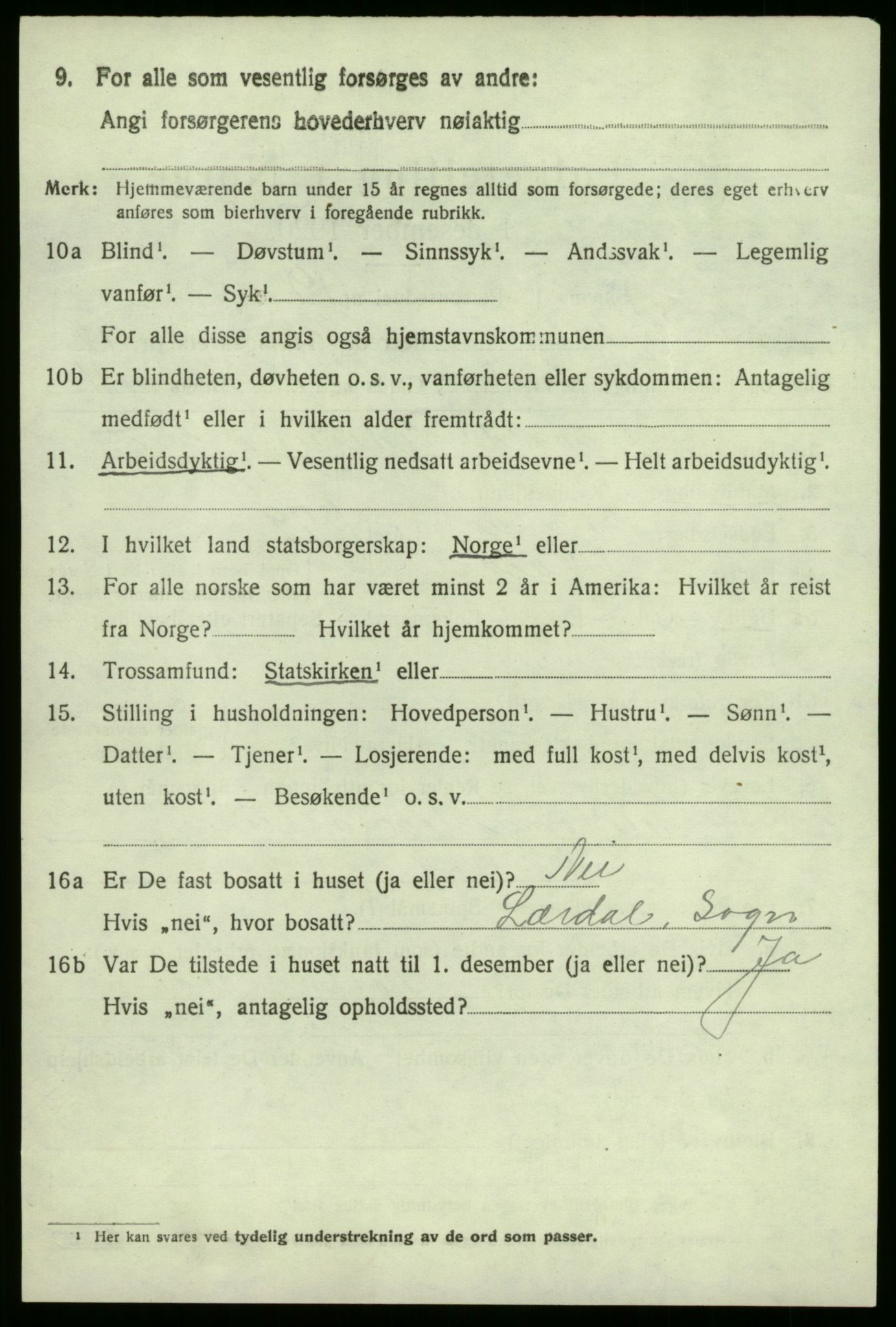 SAB, Folketelling 1920 for 1416 Kyrkjebø herred, 1920, s. 5988