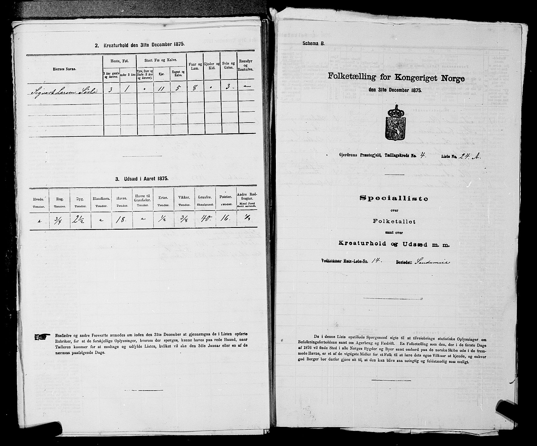 RA, Folketelling 1875 for 0234P Gjerdrum prestegjeld, 1875, s. 616