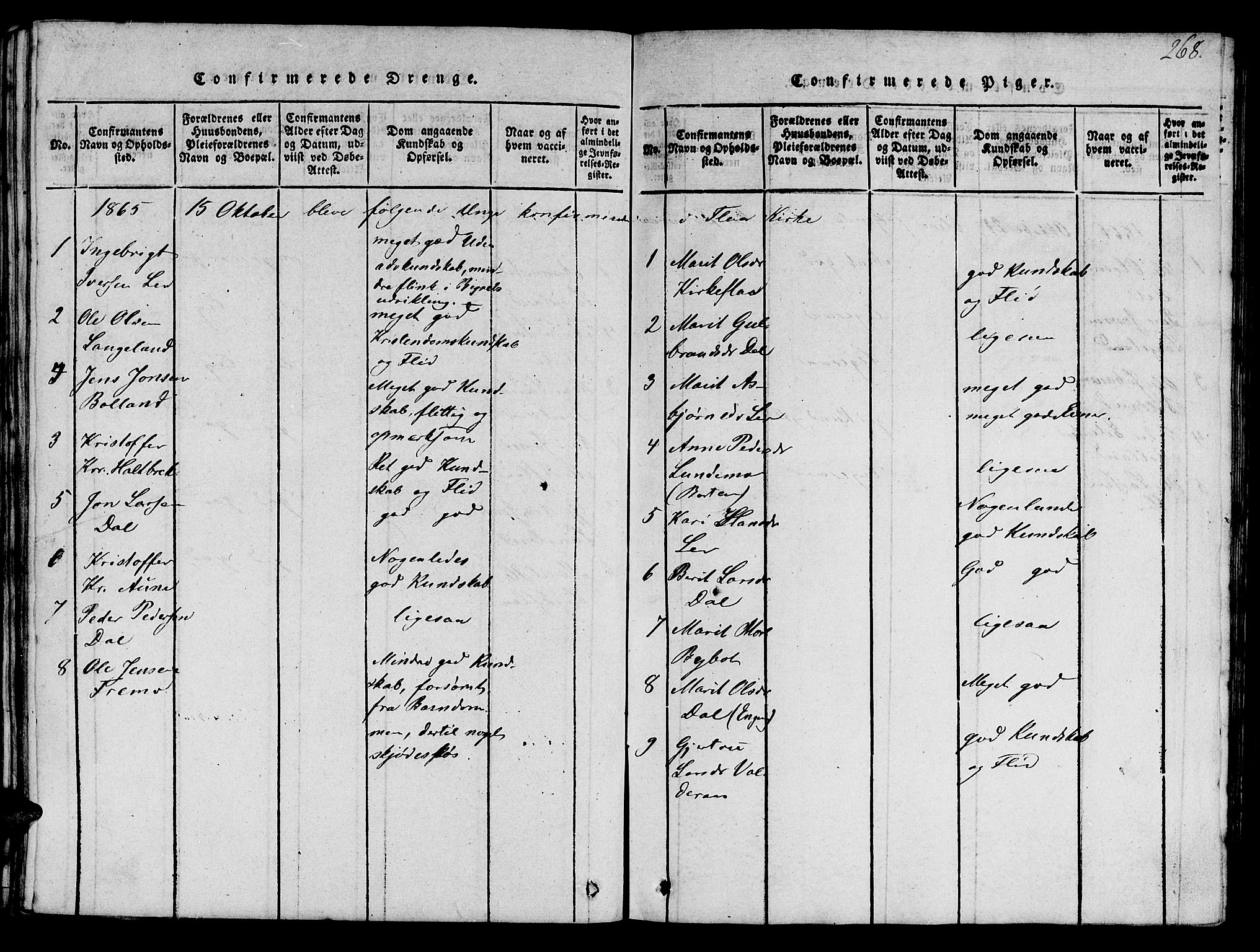 Ministerialprotokoller, klokkerbøker og fødselsregistre - Sør-Trøndelag, SAT/A-1456/693/L1121: Klokkerbok nr. 693C02, 1816-1869, s. 268