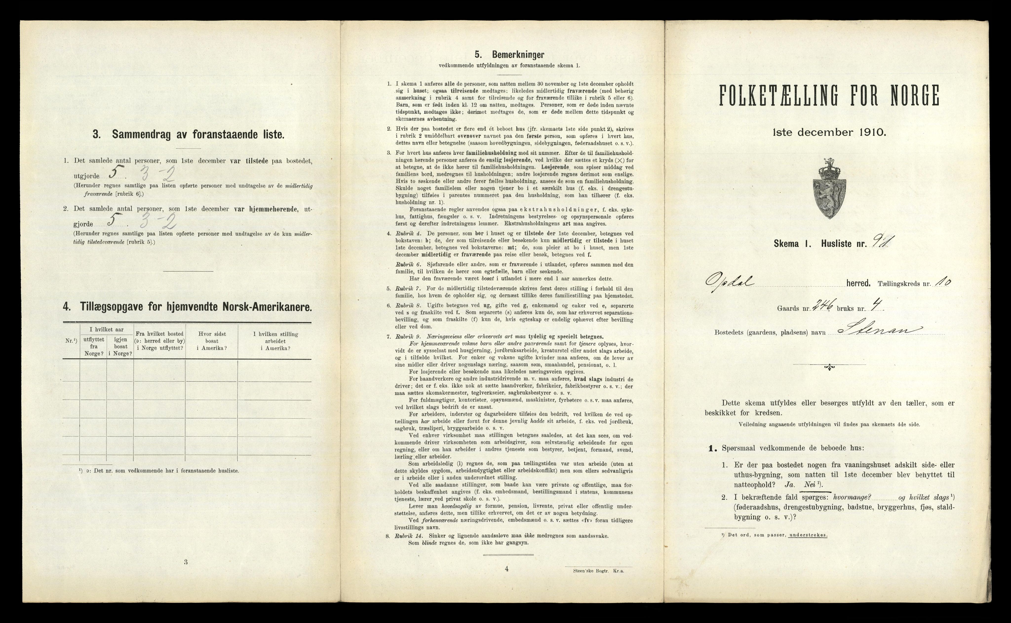 RA, Folketelling 1910 for 1634 Oppdal herred, 1910, s. 1217