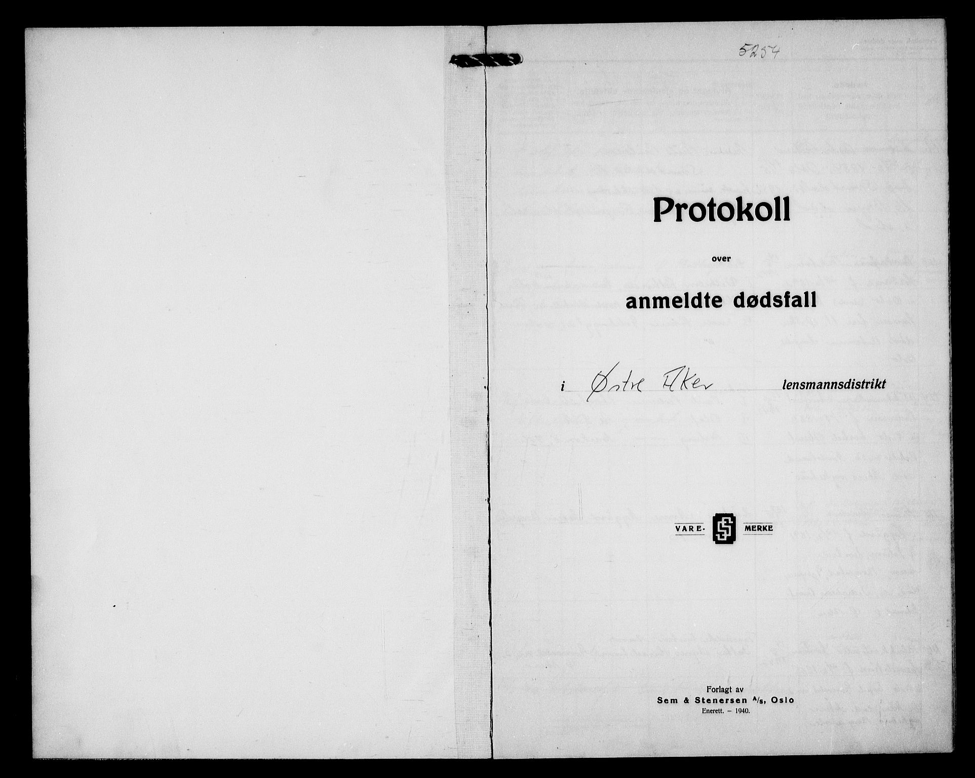 Aker kriminaldommer, skifte- og auksjonsforvalterembete, AV/SAO-A-10452/H/Hb/Hba/Hbac/L0006: Dødsfallsprotokoll for Østre Aker, 1942-1945