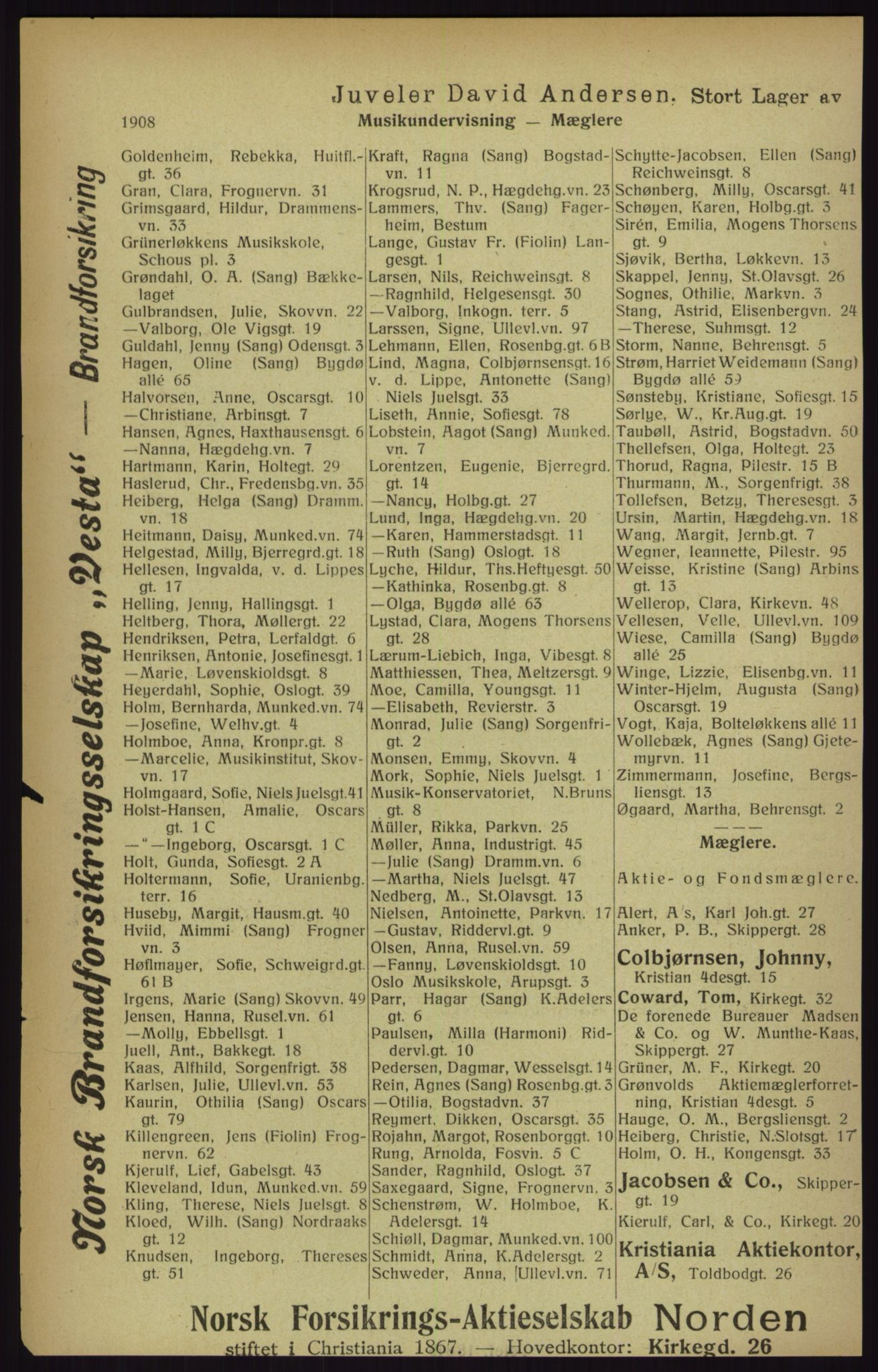 Kristiania/Oslo adressebok, PUBL/-, 1916, s. 1908