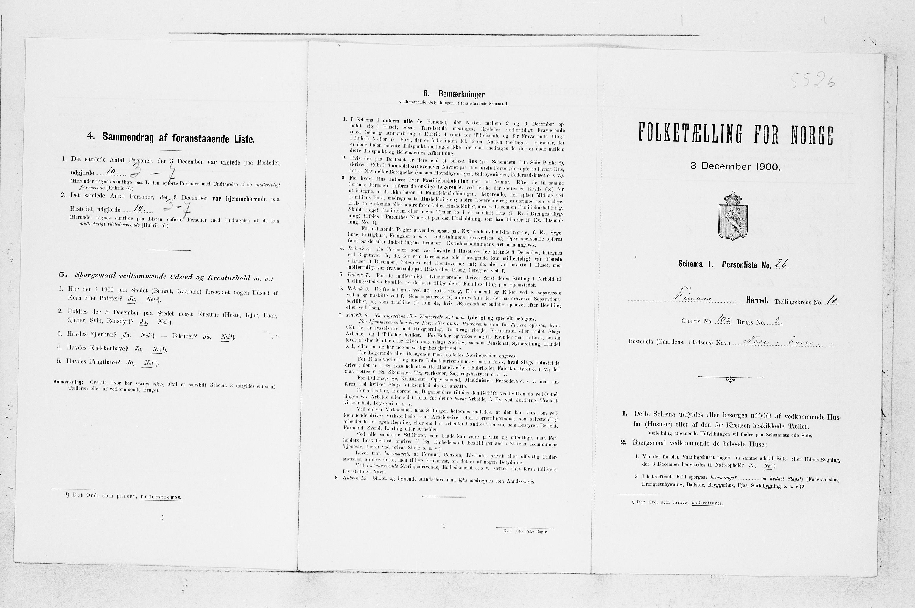 SAB, Folketelling 1900 for 1218 Finnås herred, 1900, s. 1094