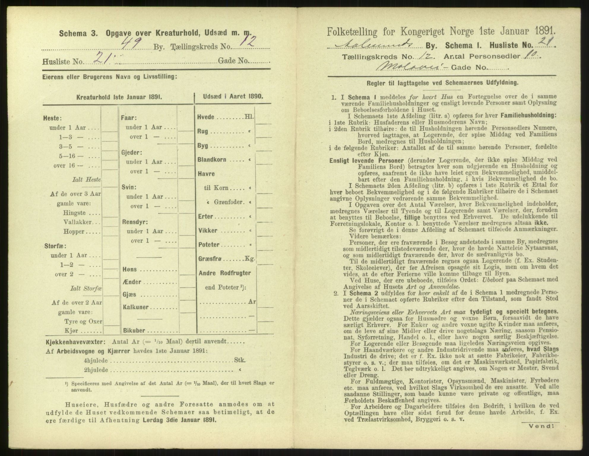 RA, Folketelling 1891 for 1501 Ålesund kjøpstad, 1891, s. 904