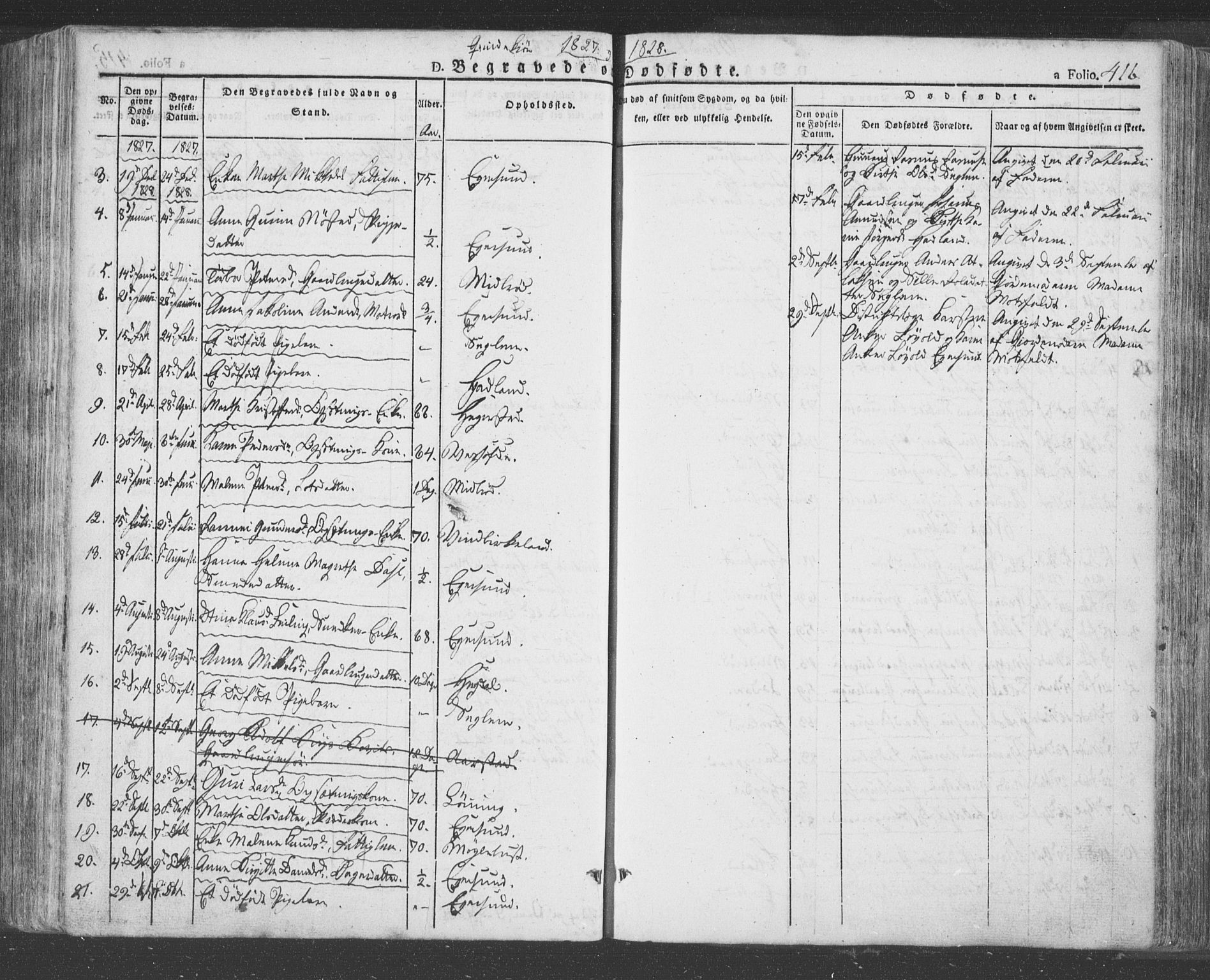 Eigersund sokneprestkontor, AV/SAST-A-101807/S08/L0009: Ministerialbok nr. A 9, 1827-1850, s. 416
