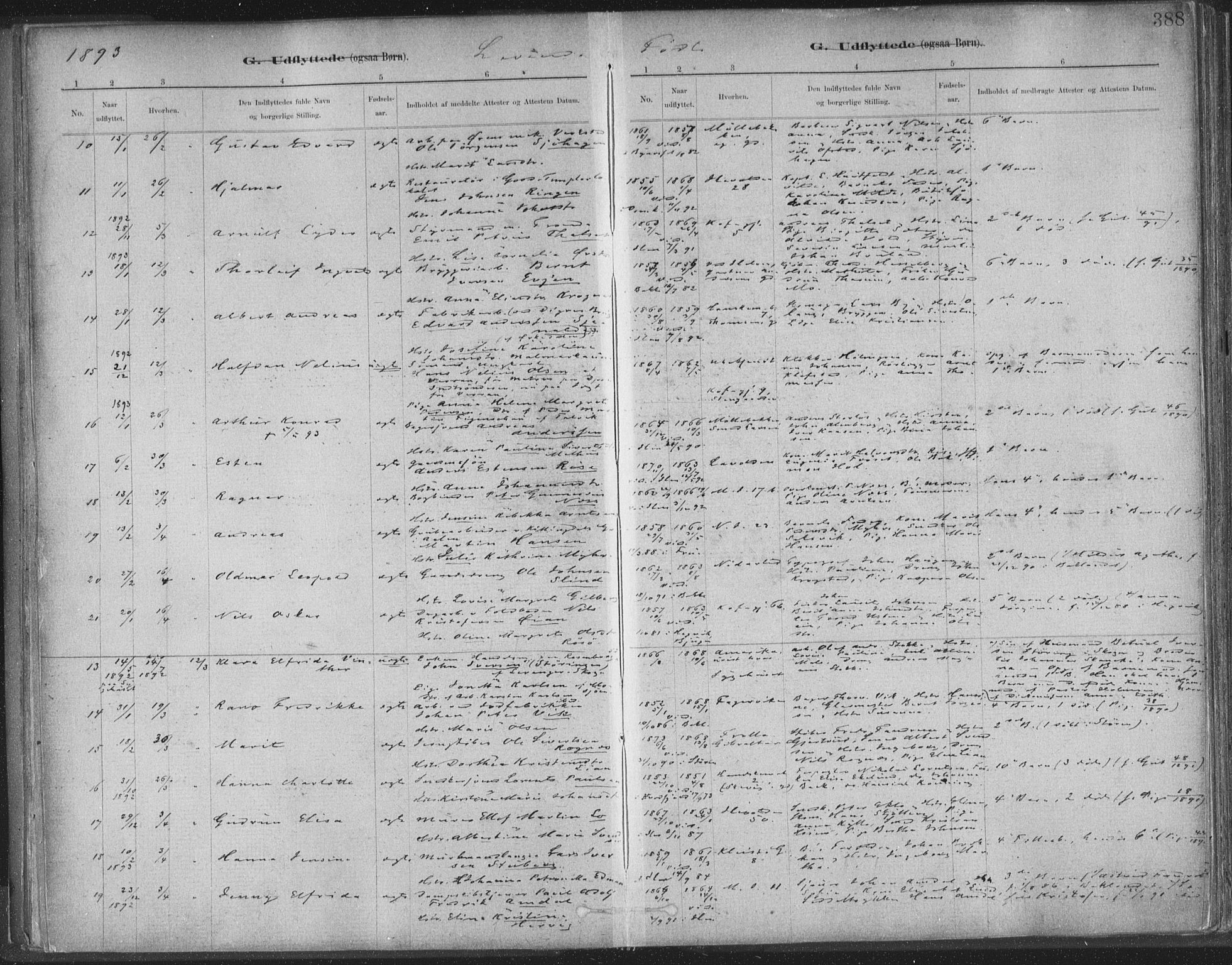 Ministerialprotokoller, klokkerbøker og fødselsregistre - Sør-Trøndelag, AV/SAT-A-1456/603/L0163: Ministerialbok nr. 603A02, 1879-1895, s. 388