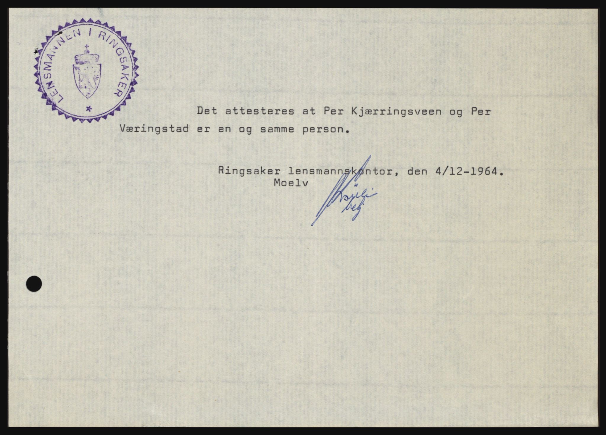 Nord-Hedmark sorenskriveri, SAH/TING-012/H/Hc/L0021: Pantebok nr. 21, 1964-1965, Dagboknr: 6323/1964