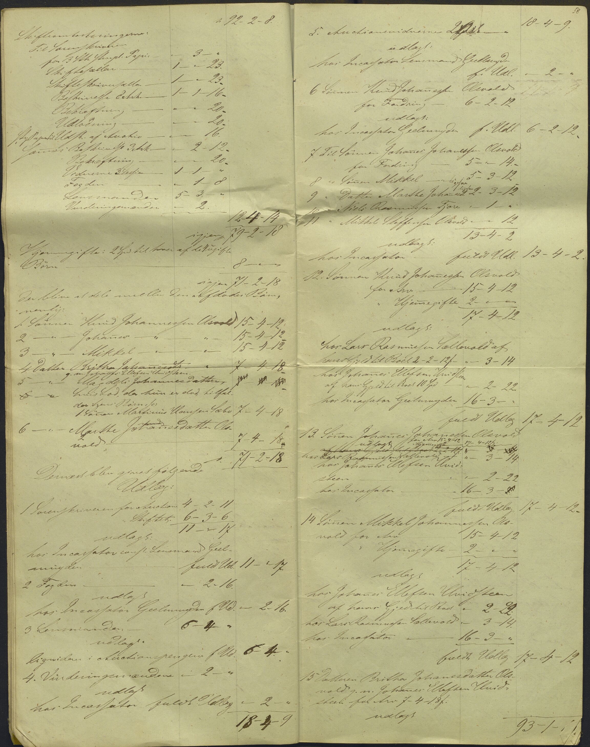 Nordhordland sorenskrivar, AV/SAB-A-2901/1/H/Hd/Hdb/L0001: Konsept til utlodningar, 1850-1852, s. 69