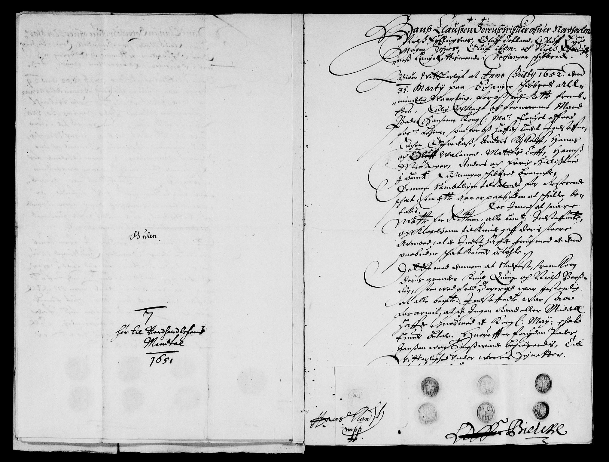Rentekammeret inntil 1814, Reviderte regnskaper, Lensregnskaper, AV/RA-EA-5023/R/Rb/Rbt/L0120: Bergenhus len, 1651-1652