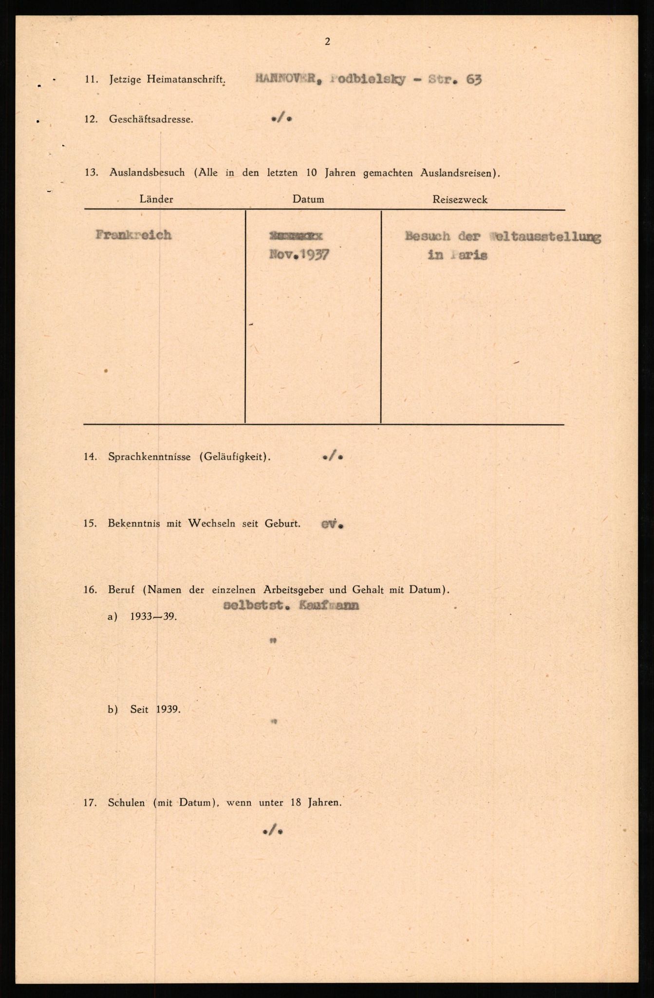 Forsvaret, Forsvarets overkommando II, AV/RA-RAFA-3915/D/Db/L0023: CI Questionaires. Tyske okkupasjonsstyrker i Norge. Tyskere., 1945-1946, s. 324