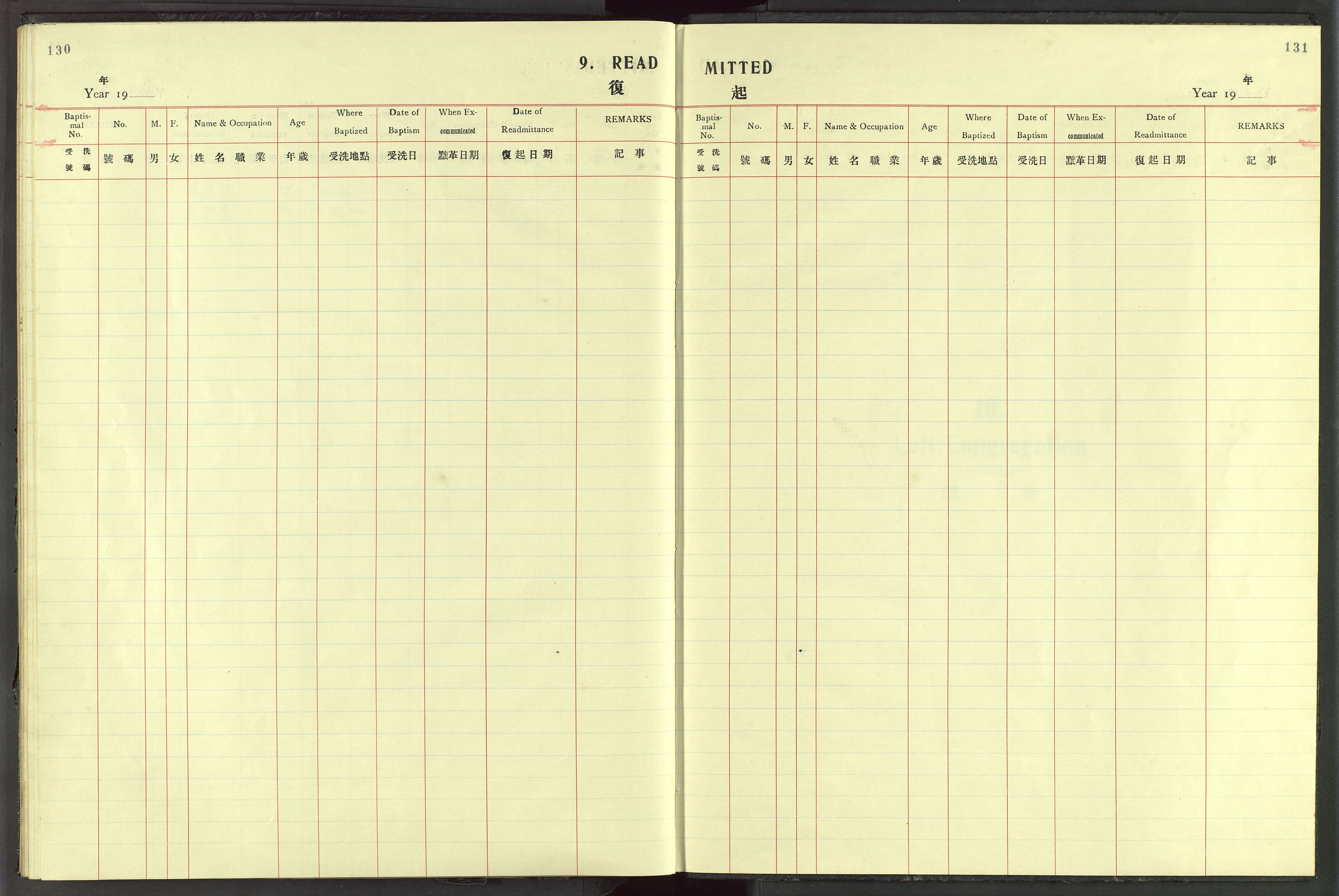 Det Norske Misjonsselskap - utland - Kina (Hunan), VID/MA-A-1065/Dm/L0072: Ministerialbok nr. 110, 1911-1948, s. 130-131
