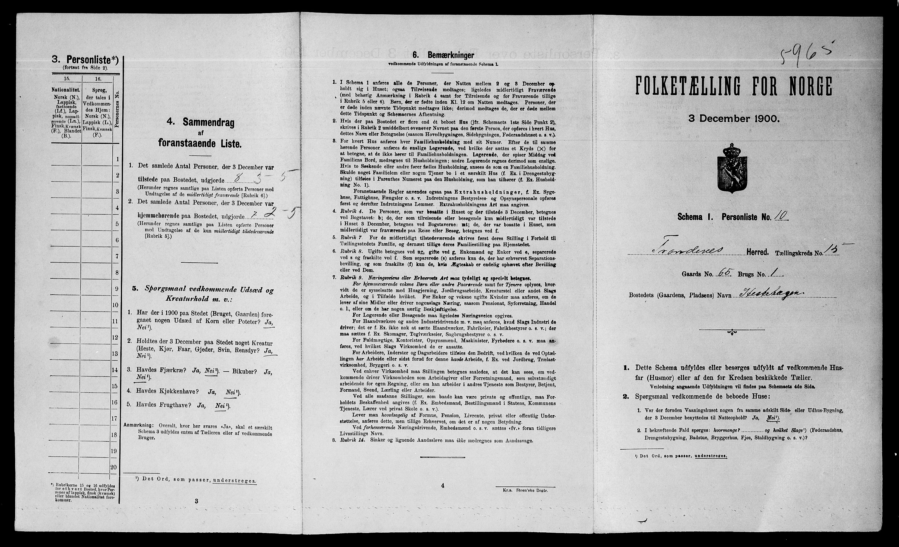 SATØ, Folketelling 1900 for 1914 Trondenes herred, 1900, s. 1915