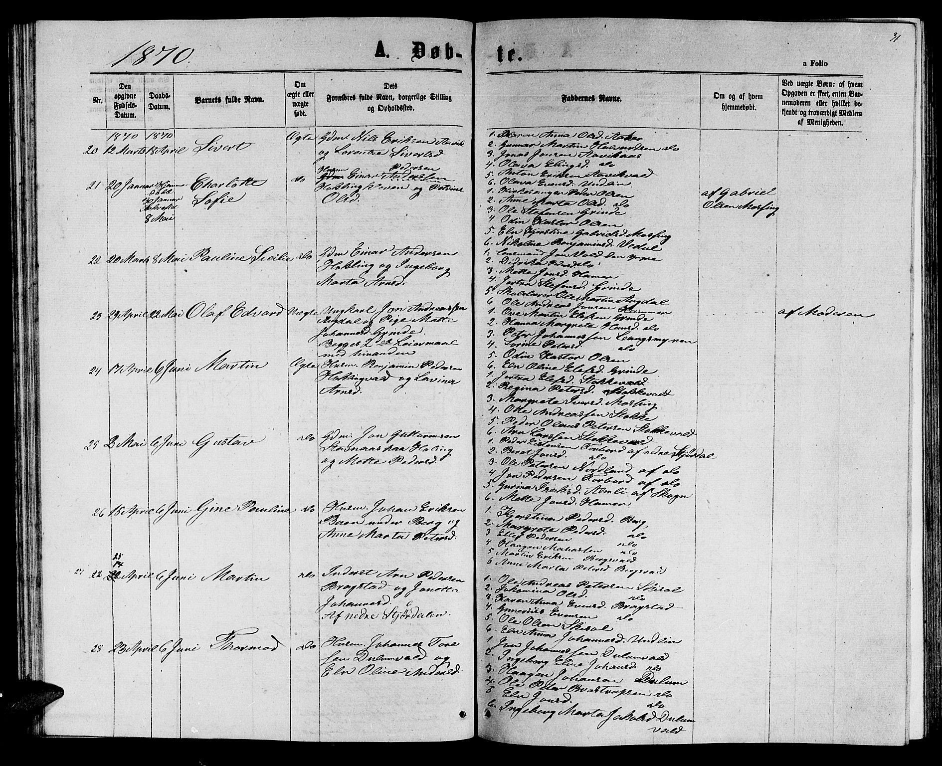 Ministerialprotokoller, klokkerbøker og fødselsregistre - Nord-Trøndelag, AV/SAT-A-1458/714/L0133: Klokkerbok nr. 714C02, 1865-1877, s. 31