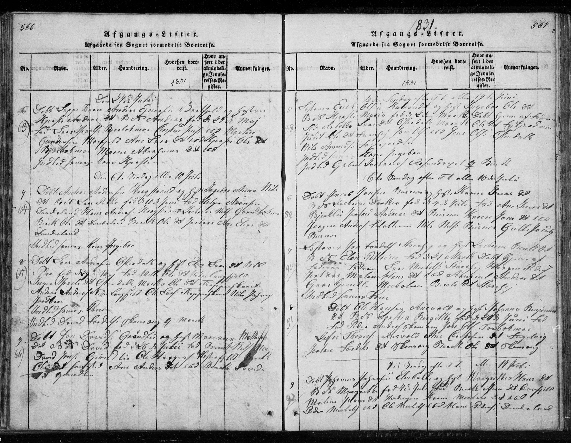 Ministerialprotokoller, klokkerbøker og fødselsregistre - Nordland, AV/SAT-A-1459/827/L0412: Klokkerbok nr. 827C01, 1820-1841, s. 566-567